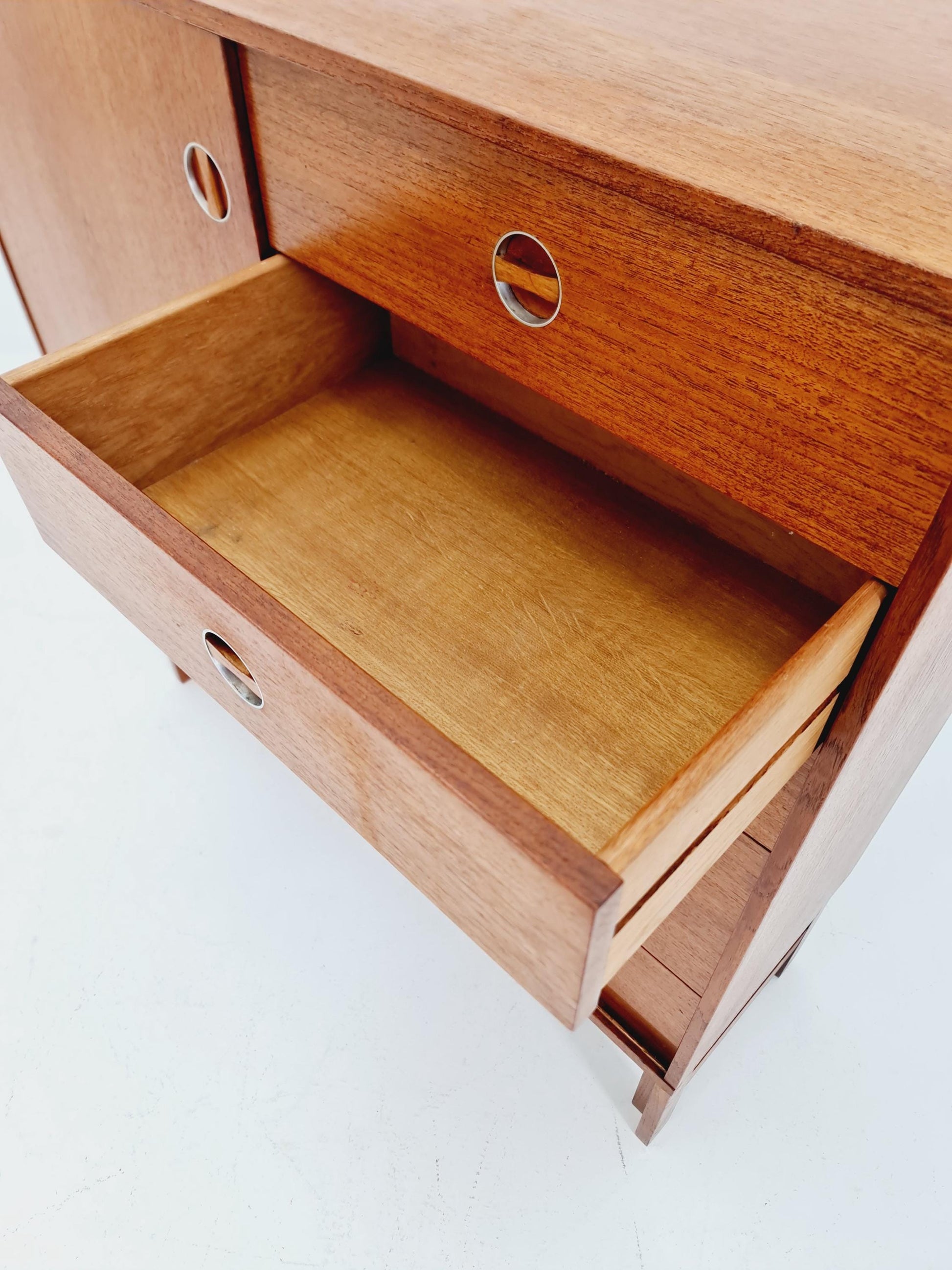 Vintage teak danish Highboard /chest of drawers By Bräntorps Fiesta library , 1960s