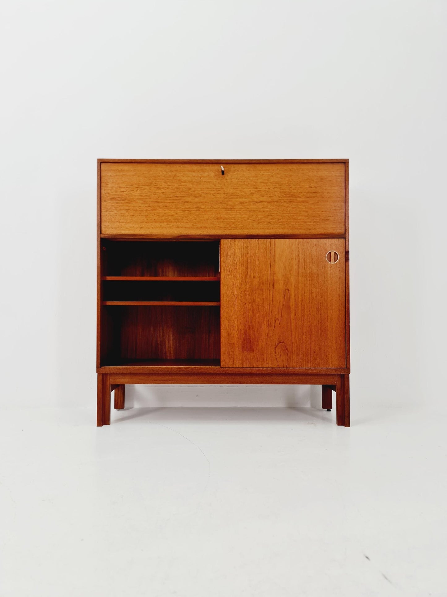 Vintage teak danish Highboard /Secretary By Bräntorps Fiesta library , 1960s