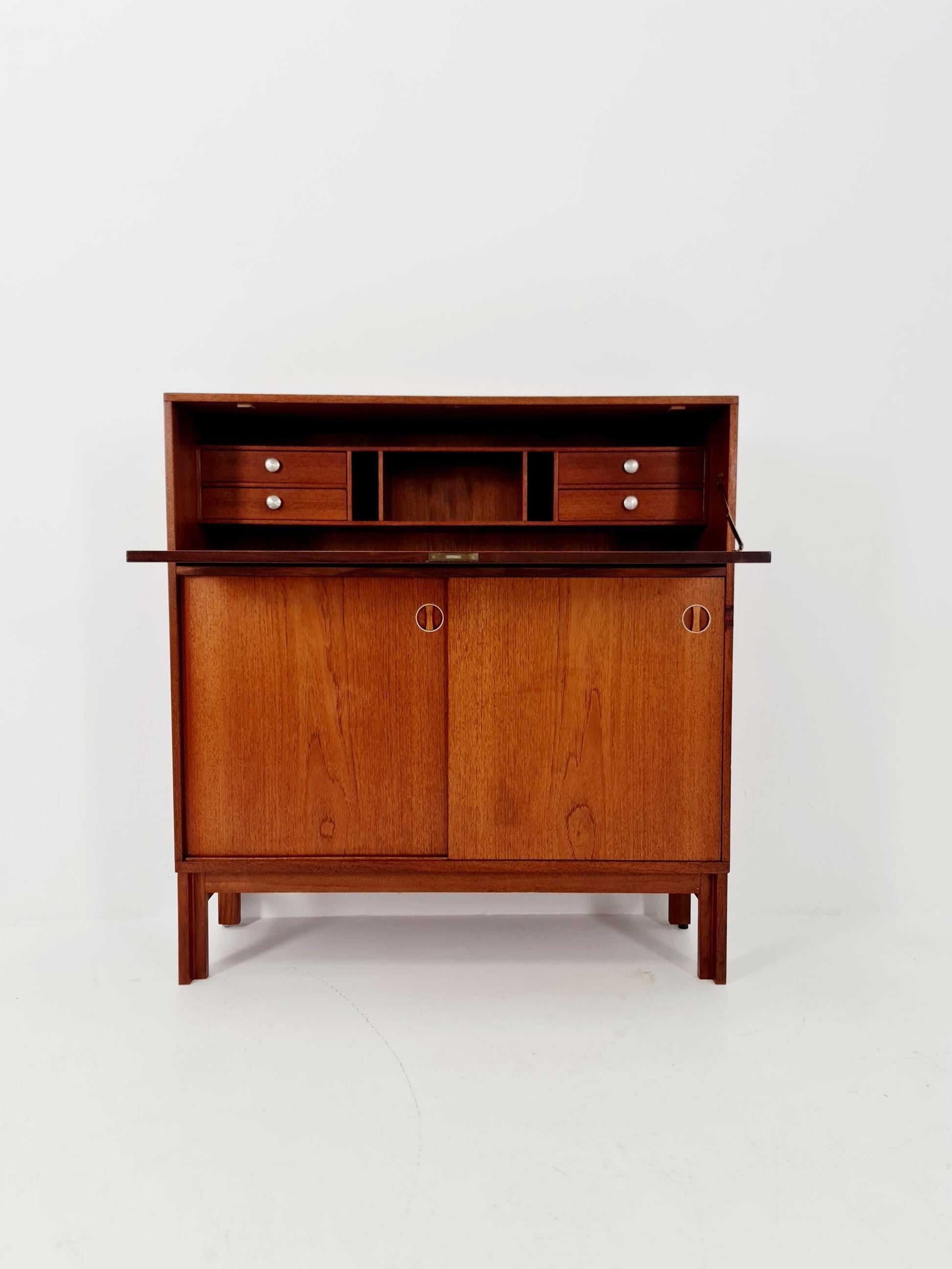 Vintage teak danish Highboard /Secretary By Bräntorps Fiesta library , 1960s
