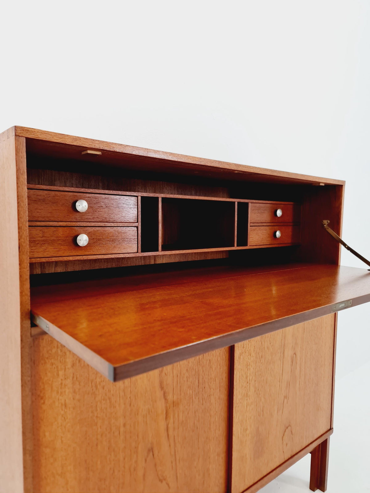 Vintage teak danish Highboard /Secretary By Bräntorps Fiesta library , 1960s