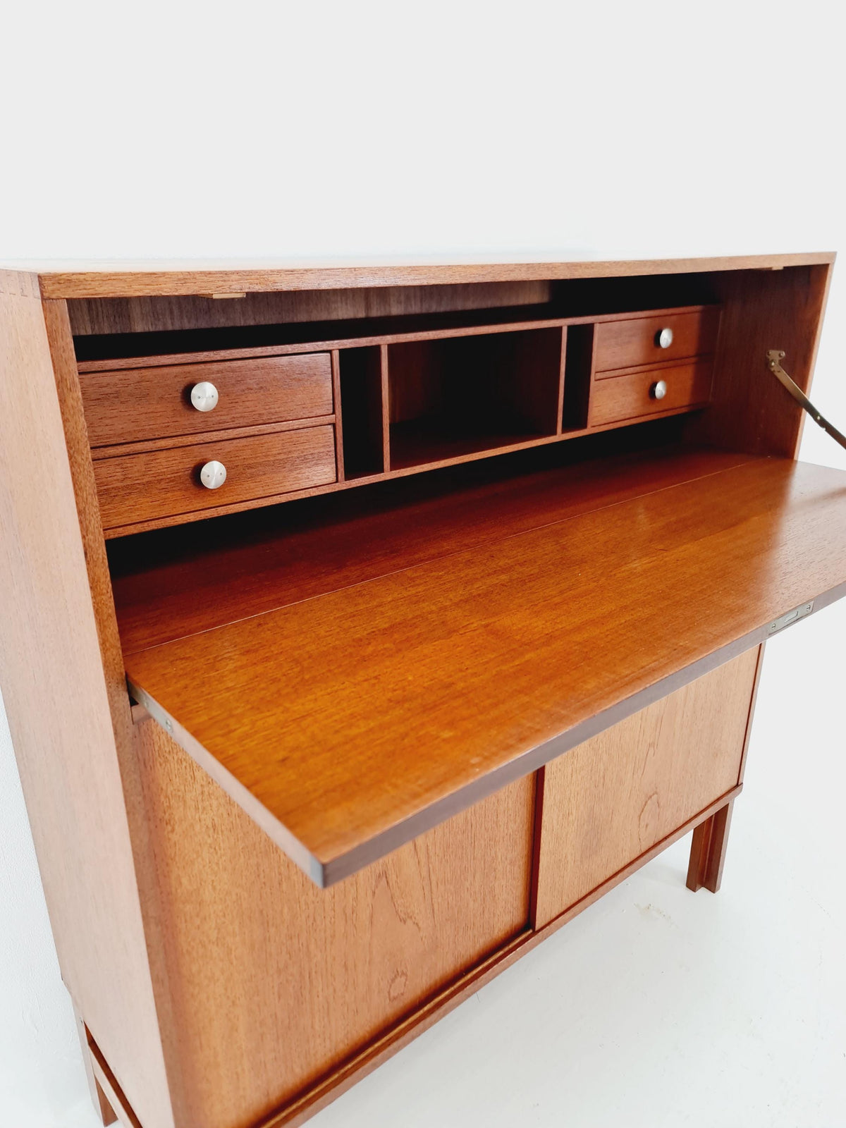 Vintage teak danish Highboard /Secretary By Bräntorps Fiesta library , 1960s