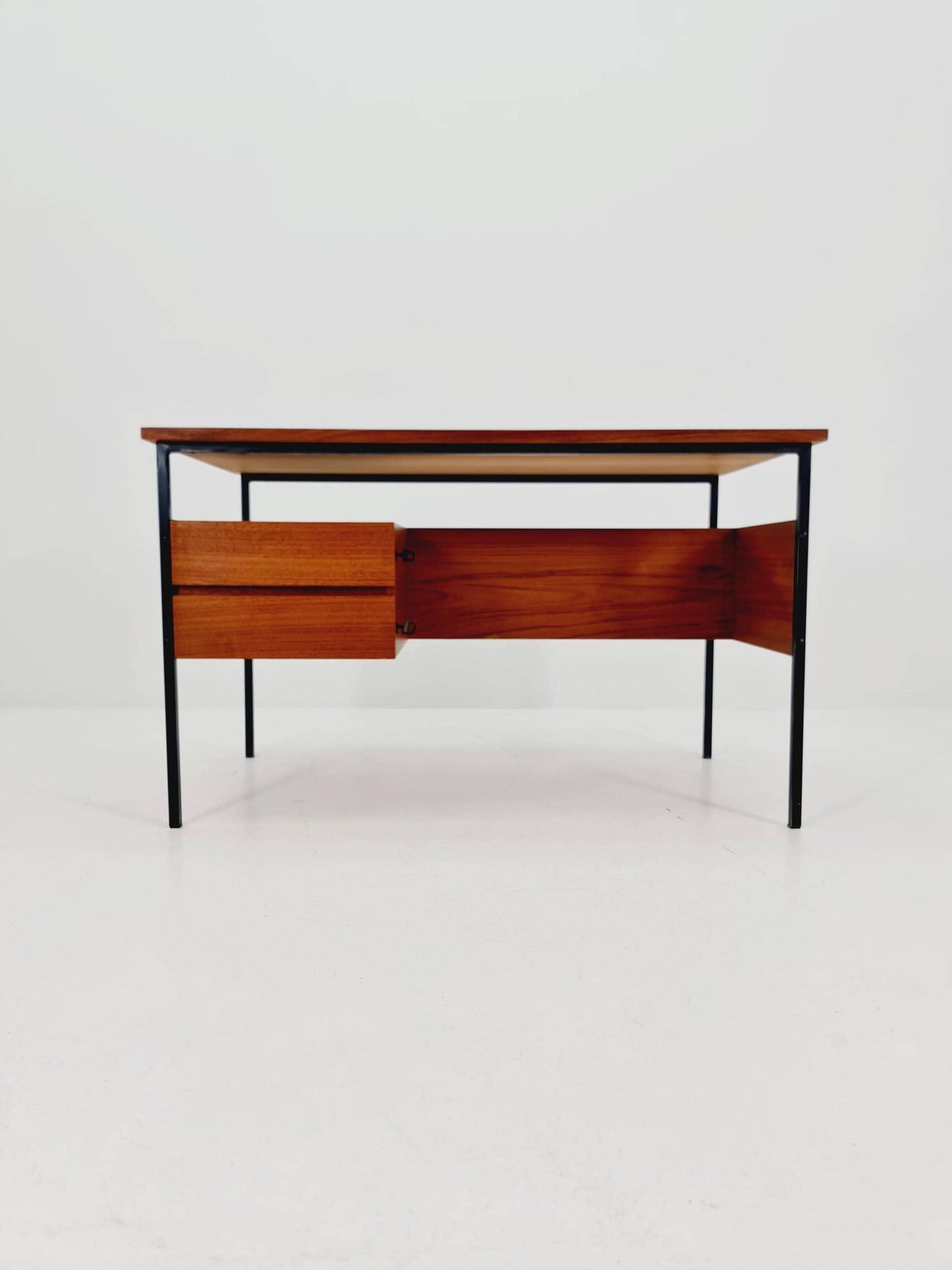 Mid century vintage desk French desk by Pierre Guariche , 1950s