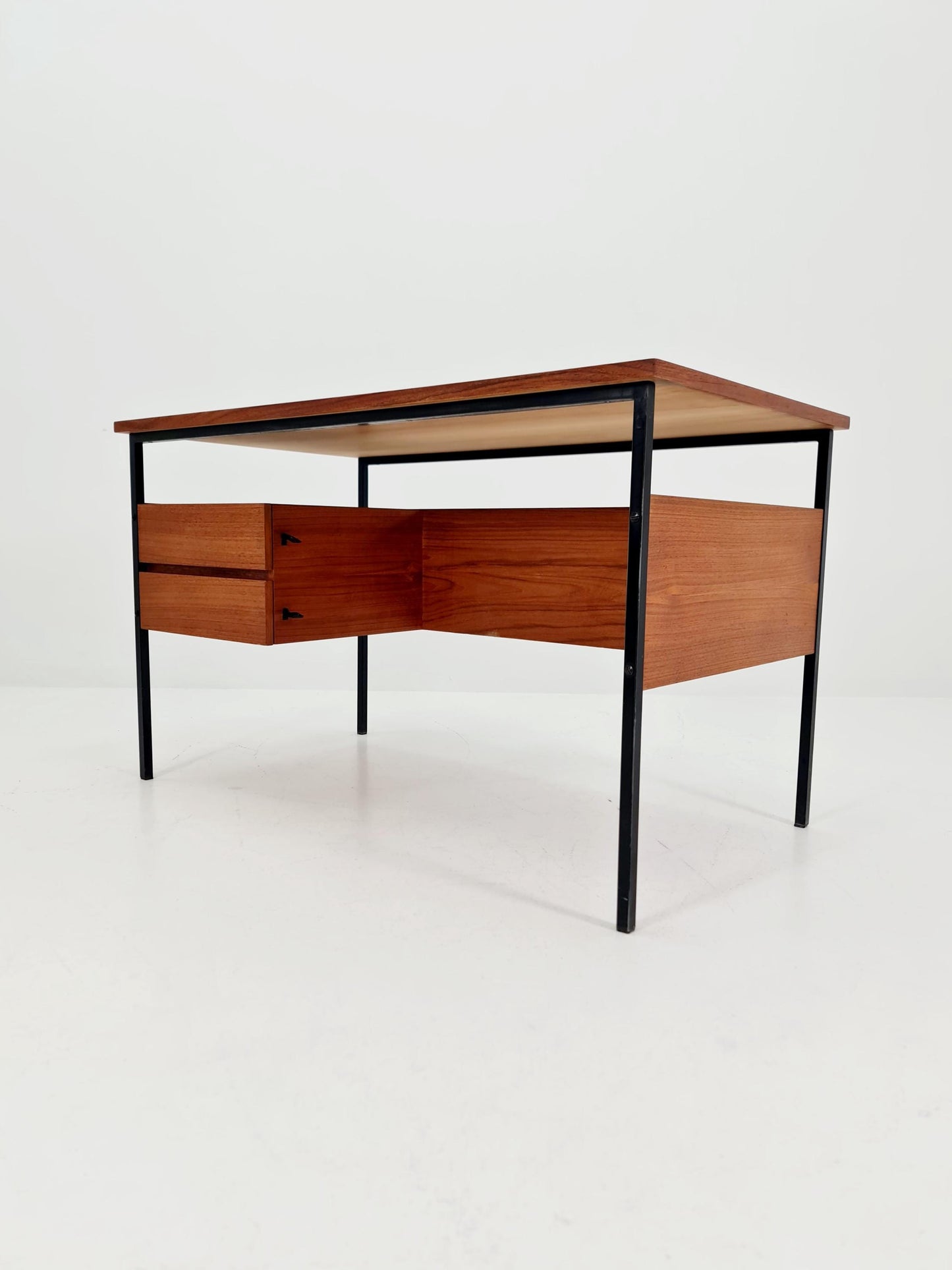 Mid century vintage desk French desk by Pierre Guariche , 1950s