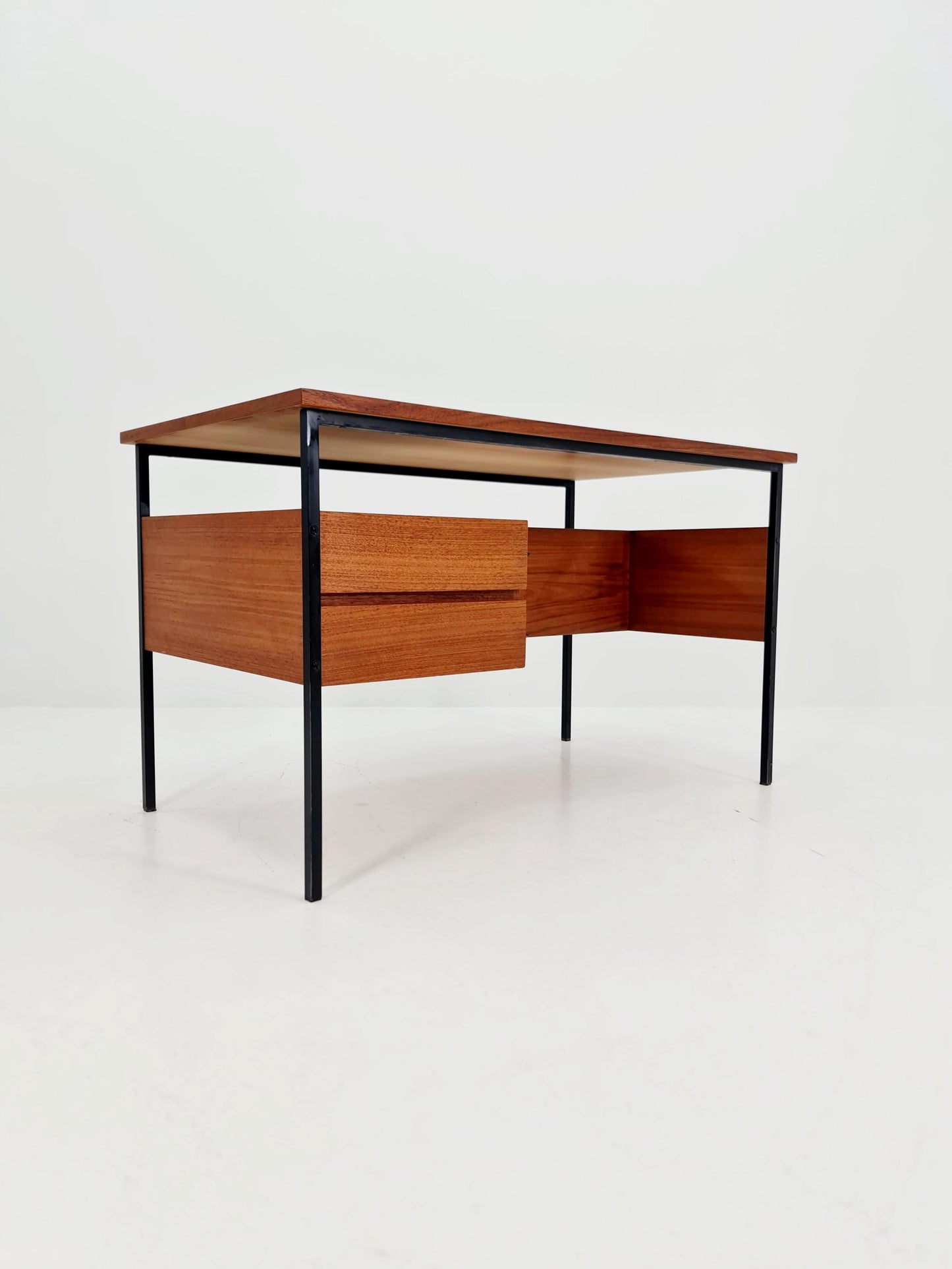 Mid century vintage desk French desk by Pierre Guariche , 1950s