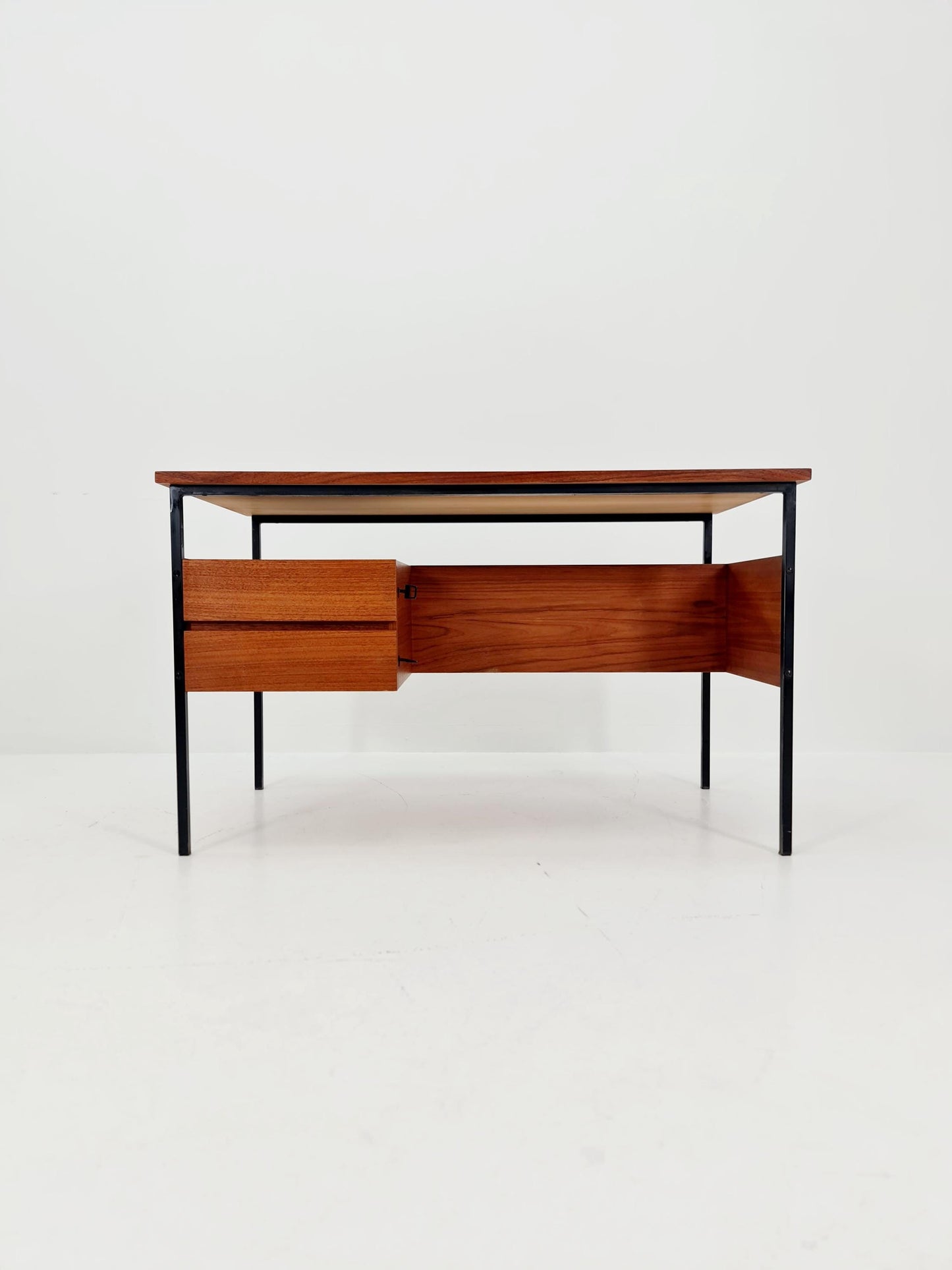 Mid century vintage desk French desk by Pierre Guariche , 1950s