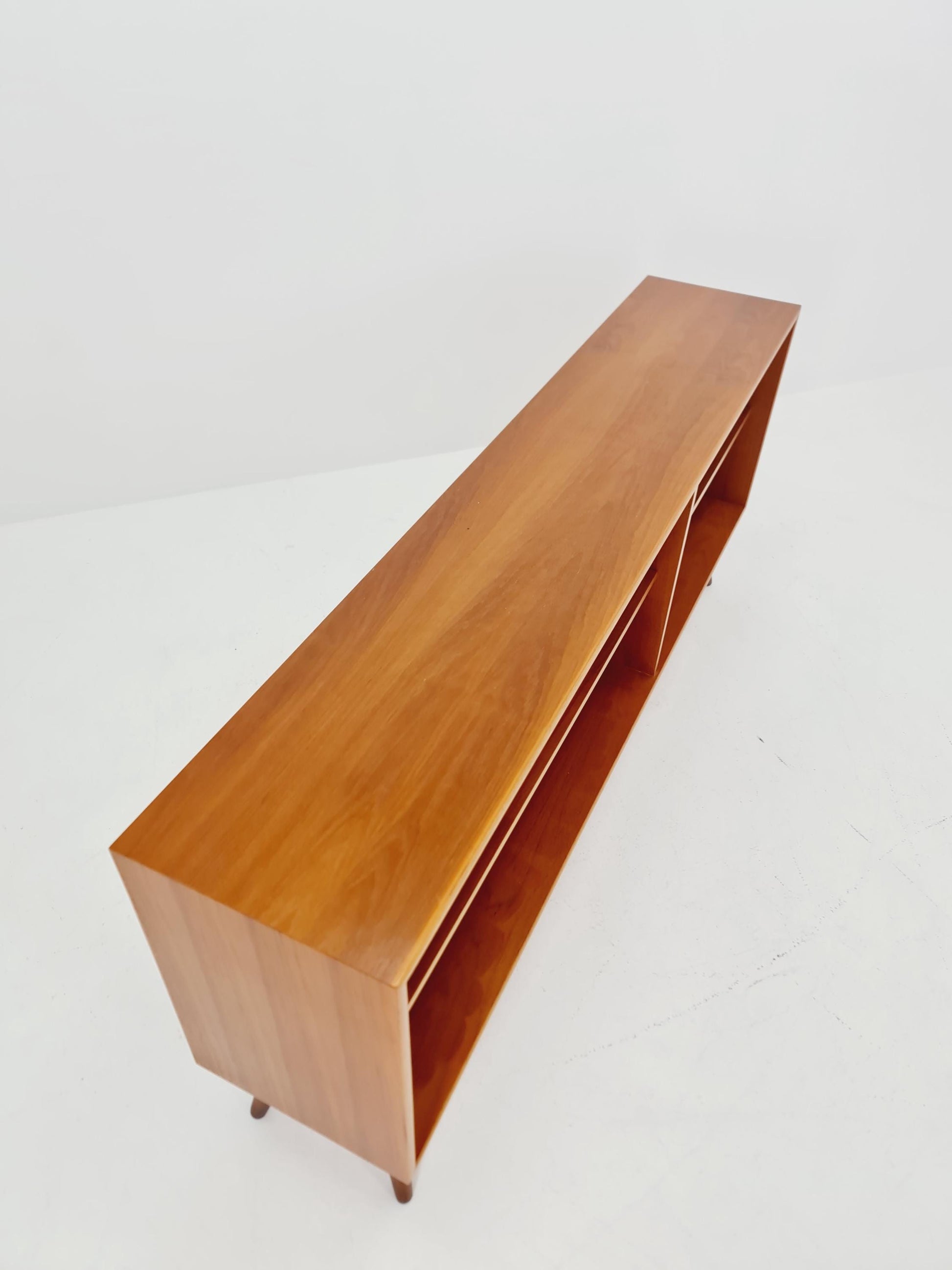 Midcentury vintage teak danish cabinet book case, 1960s