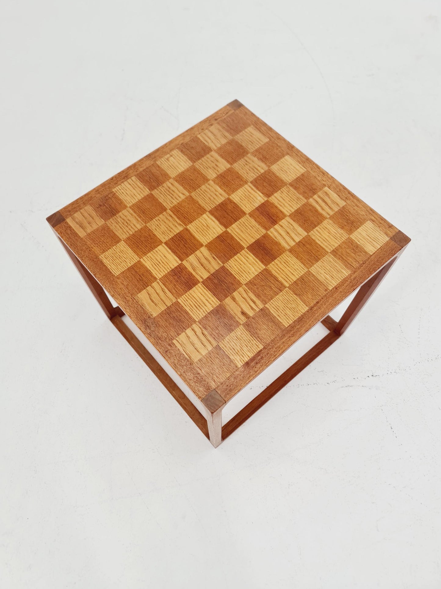 Midcentury Danish teak side table /cube chess by Kai kristiansen for Aksel kjersgaard 1960s