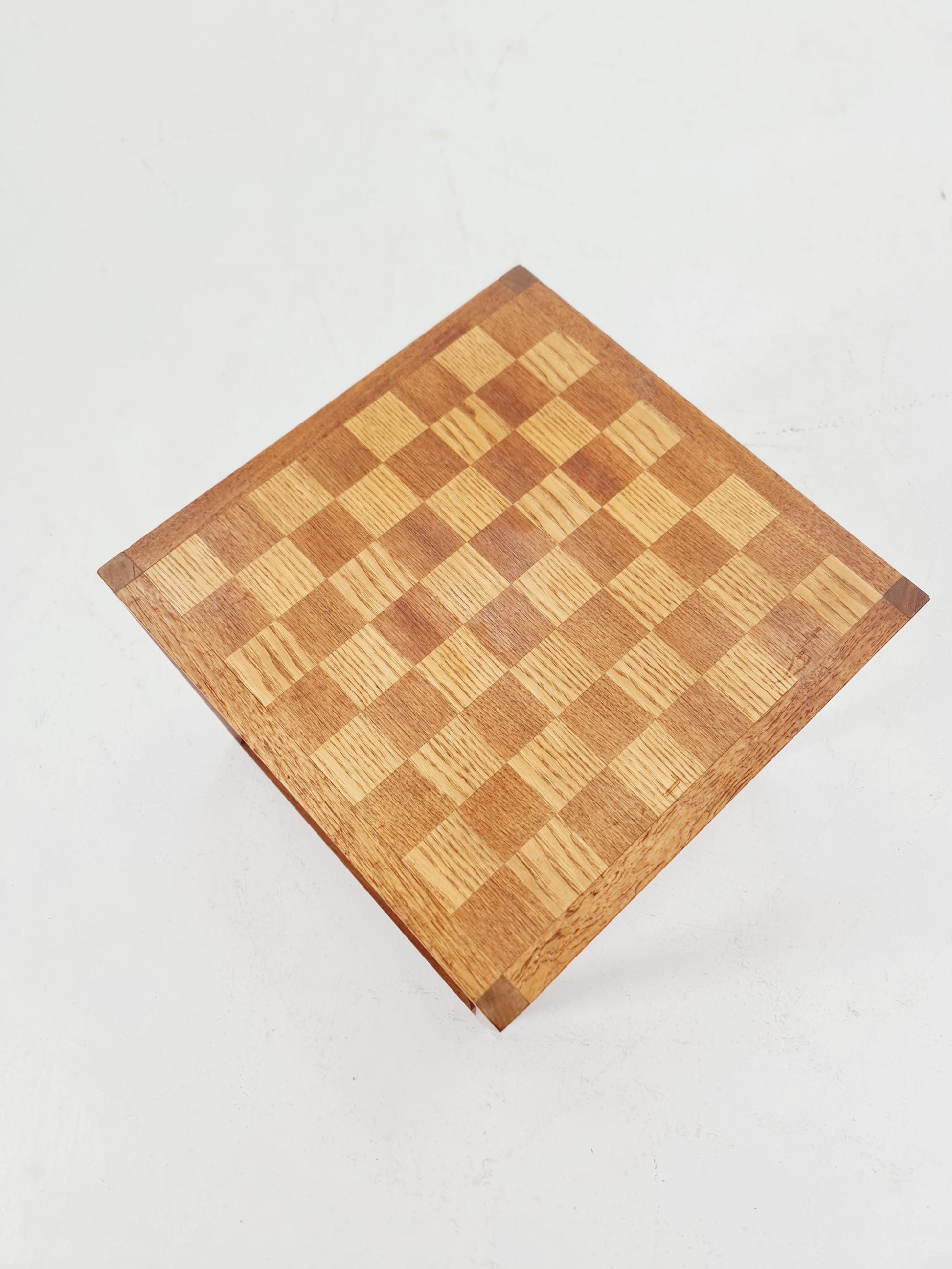 Midcentury Danish teak side table /cube chess by Kai kristiansen for Aksel kjersgaard 1960s