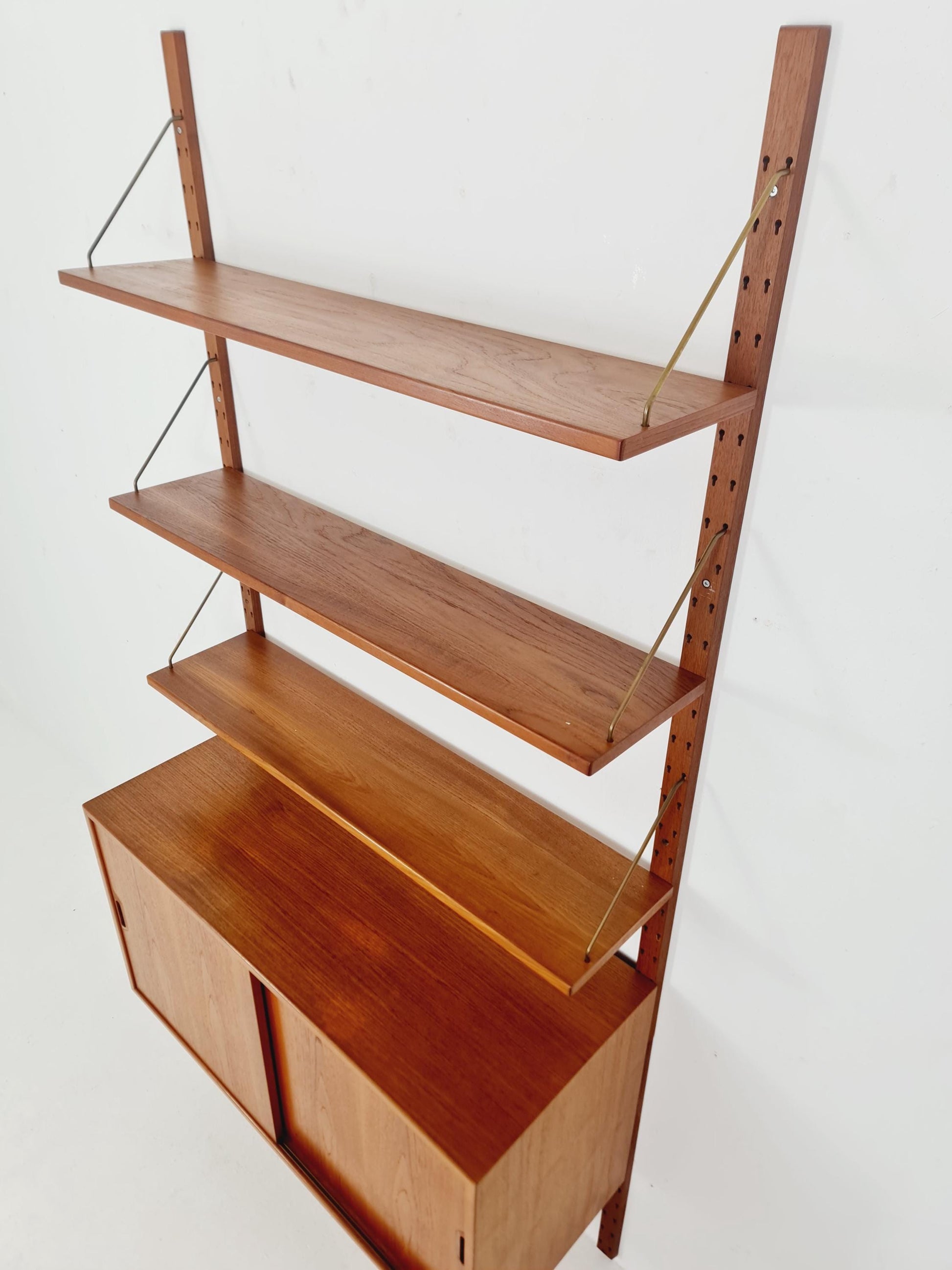 Rare Mid century Danish Teak Wall Unit by Sven Ellekaer For Abert Hansen, Denmark, 1960s