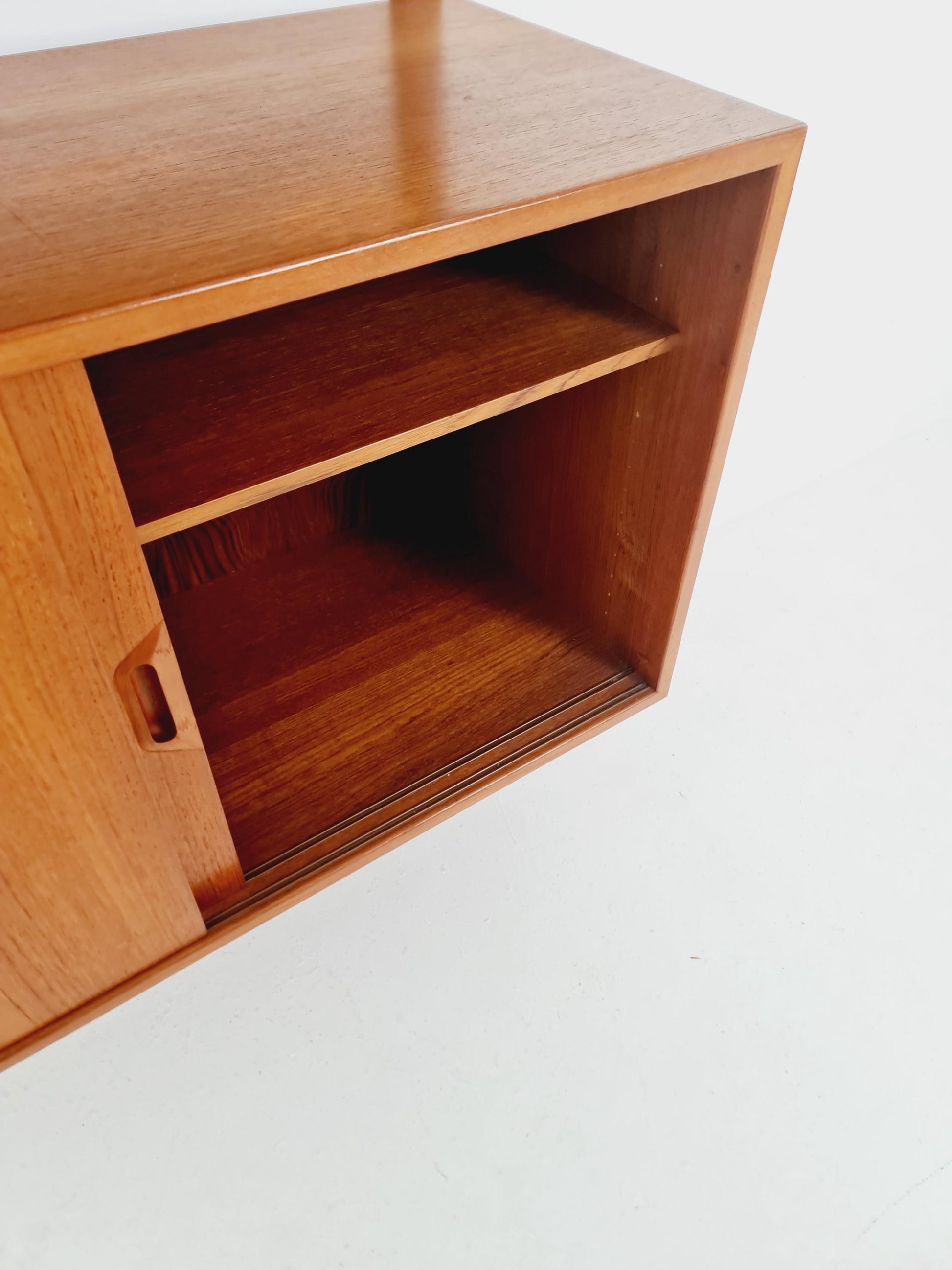 Rare Mid century Danish Teak Wall Unit by Sven Ellekaer For Abert Hansen, Denmark, 1960s