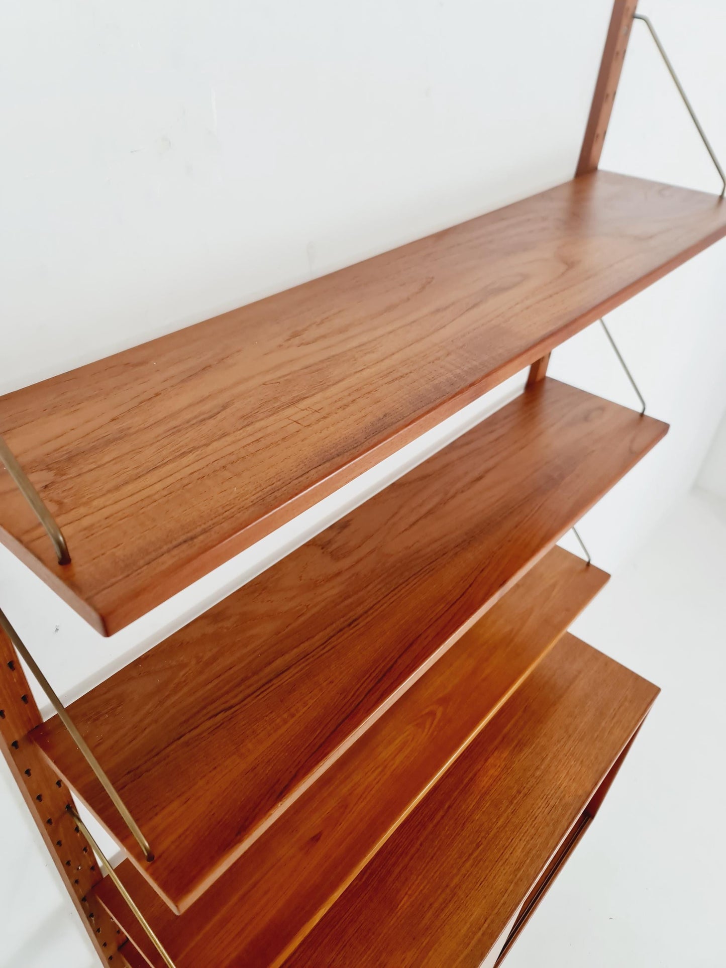 Rare Mid century Danish Teak Wall Unit by Sven Ellekaer For Abert Hansen, Denmark, 1960s