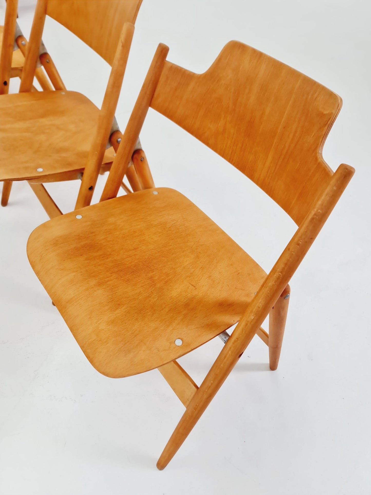 1of 16 Austrian folding chair model SE18 by Egon Eiermann for Wilde & Spieth, 1950s