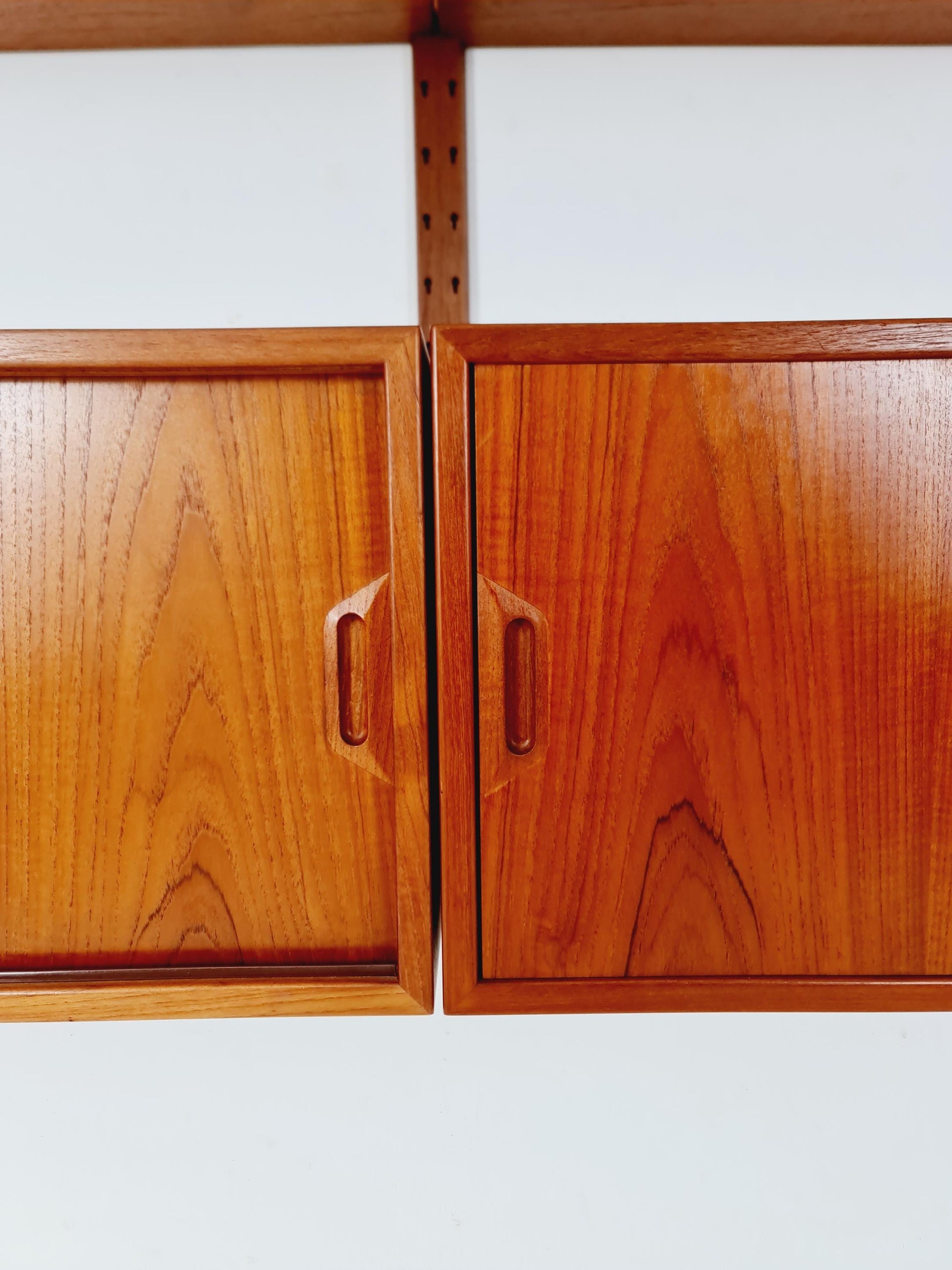 Rare Mid century Danish Teak Wall Unit 2 cabinet by Sven Ellekaer For Abert Hansen, Denmark, 1960s