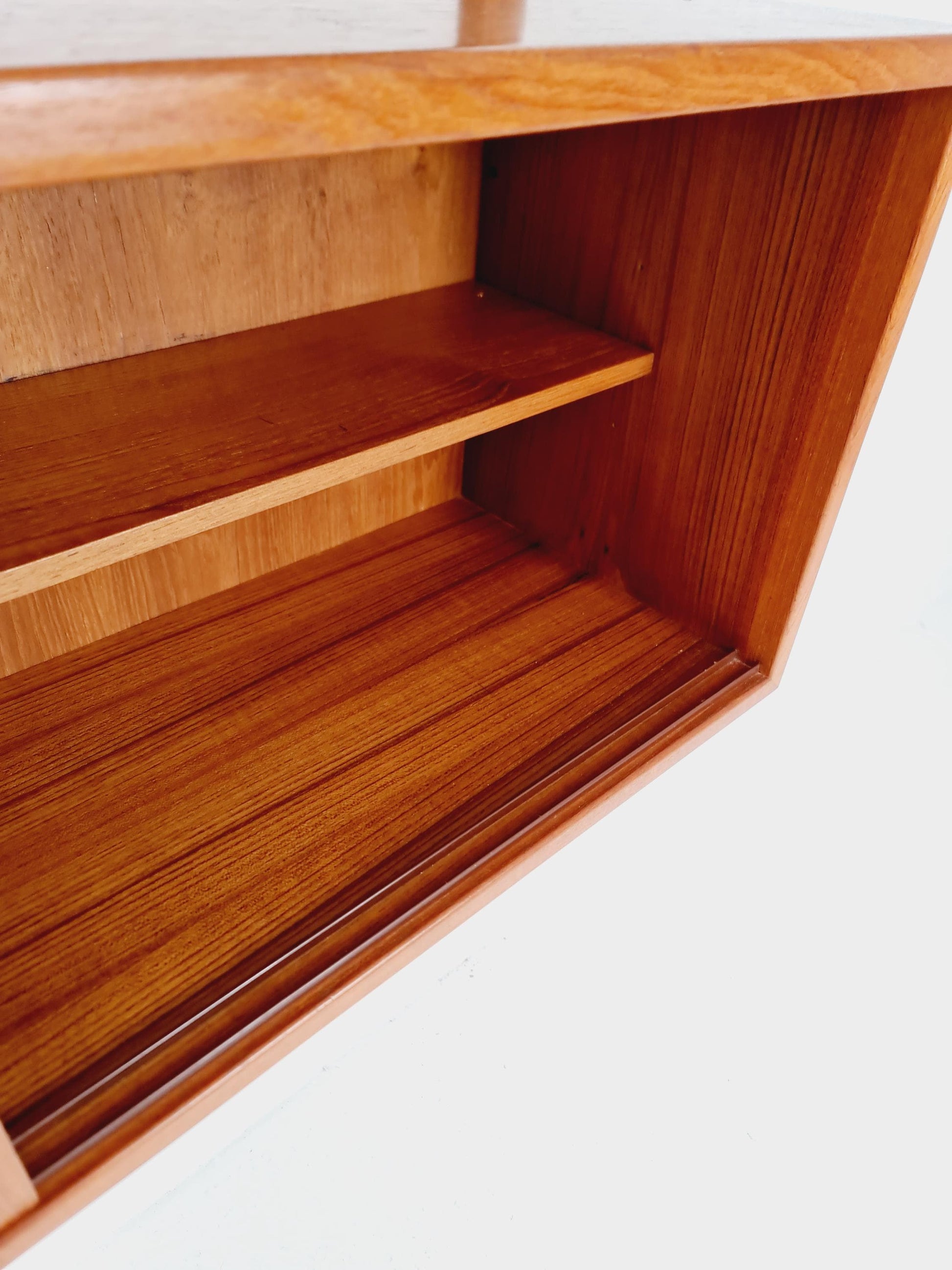 Rare Mid century Danish Teak Wall Unit 2 cabinet by Sven Ellekaer For Abert Hansen, Denmark, 1960s