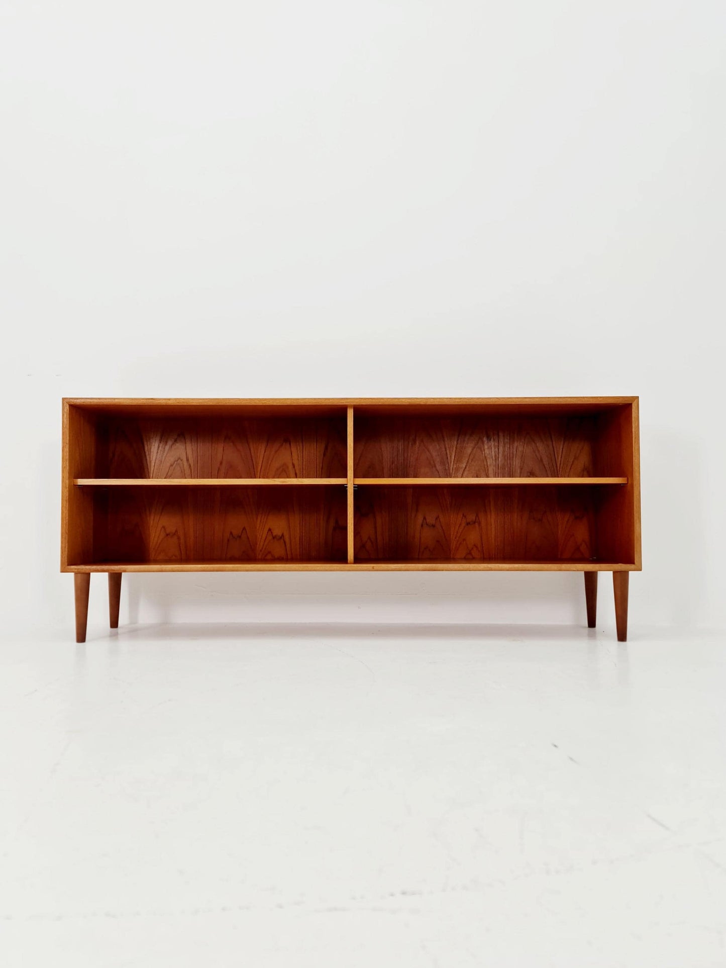Midcentury vintage teak danish cabinet book case, 1960s