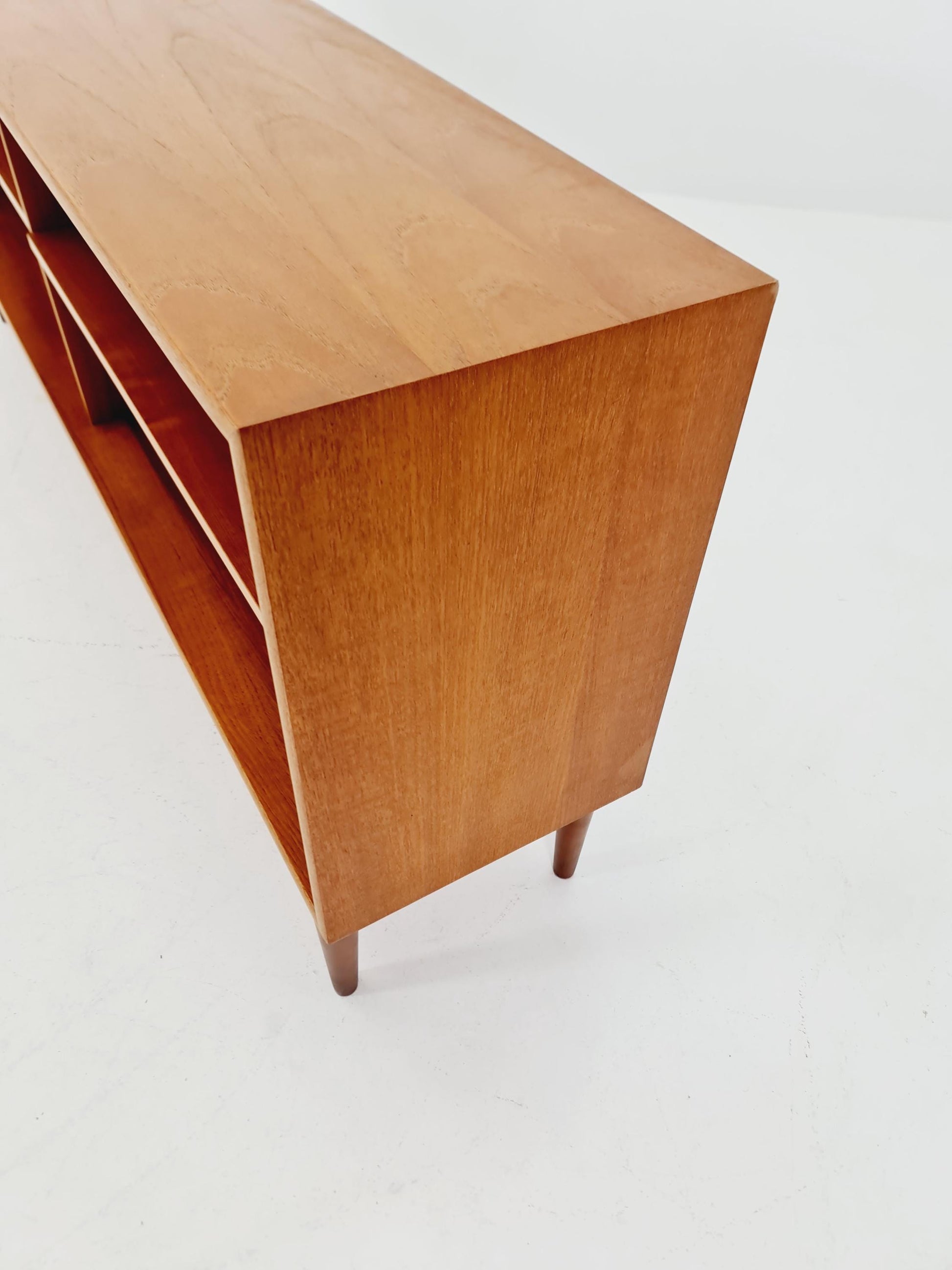 Midcentury vintage teak danish cabinet book case, 1960s