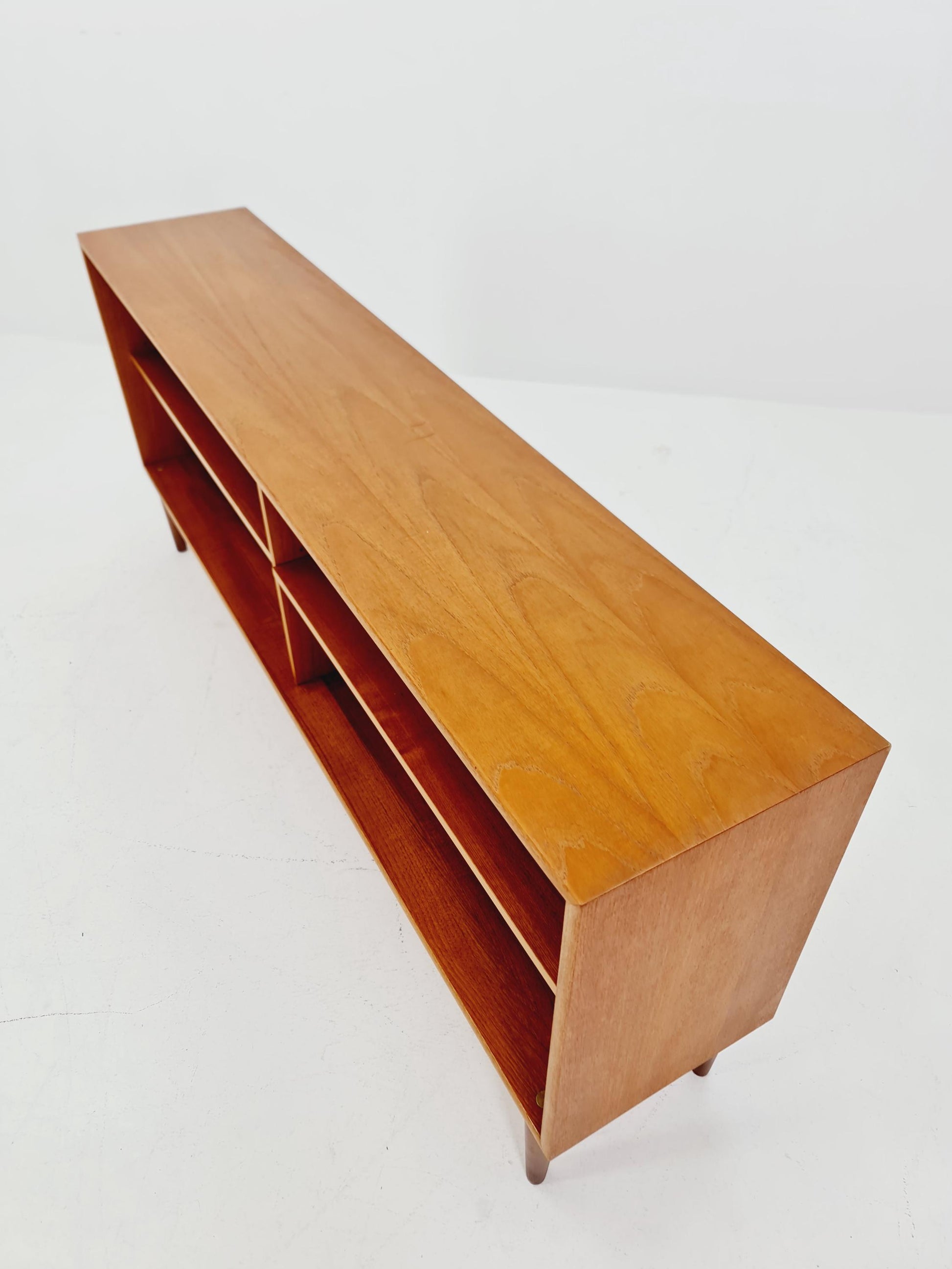 Midcentury vintage teak danish cabinet book case, 1960s