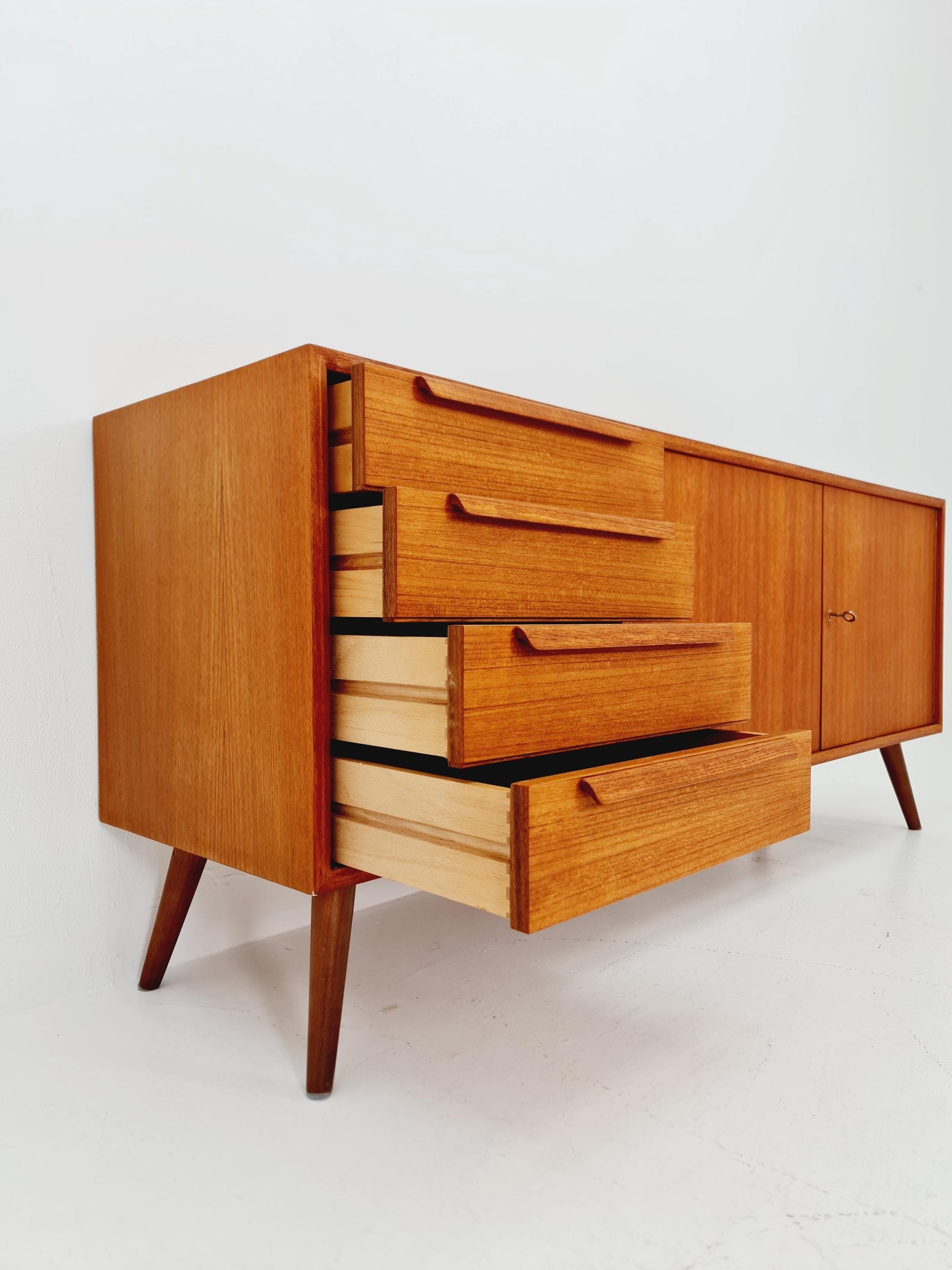 Mid century Modern German teak sideboard by WK möbel, 1960s