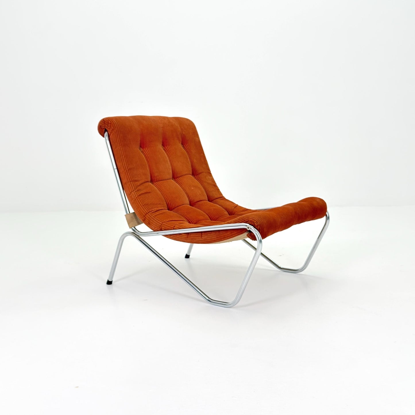 1 of 2 Rare Mid century Lounge chair by EM Möbler Model 600 1970s Sweden