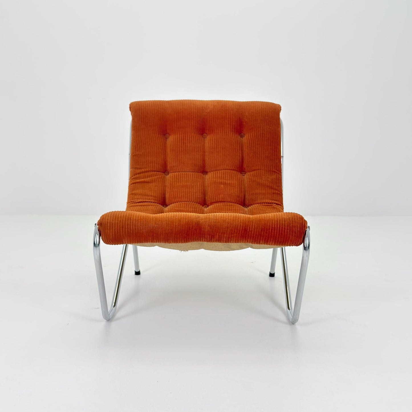 1 of 2 Rare Mid century Lounge chair by EM Möbler Model 600 1970s Sweden