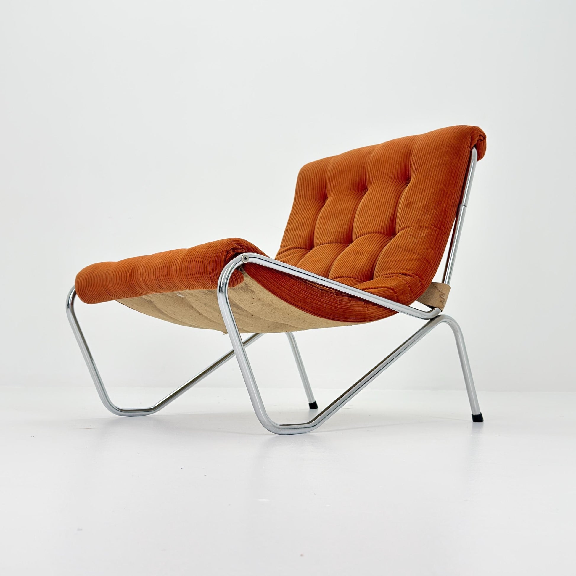 1 of 2 Rare Mid century Lounge chair by EM Möbler Model 600 1970s Sweden