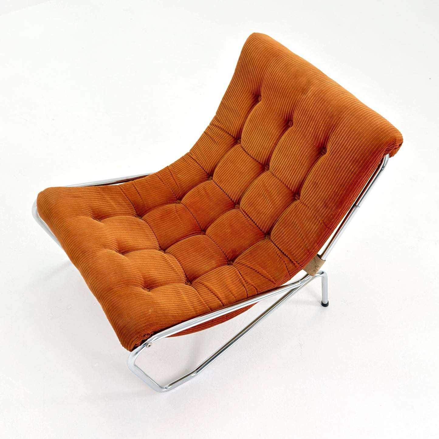 1 of 2 Rare Mid century Lounge chair by EM Möbler Model 600 1970s Sweden