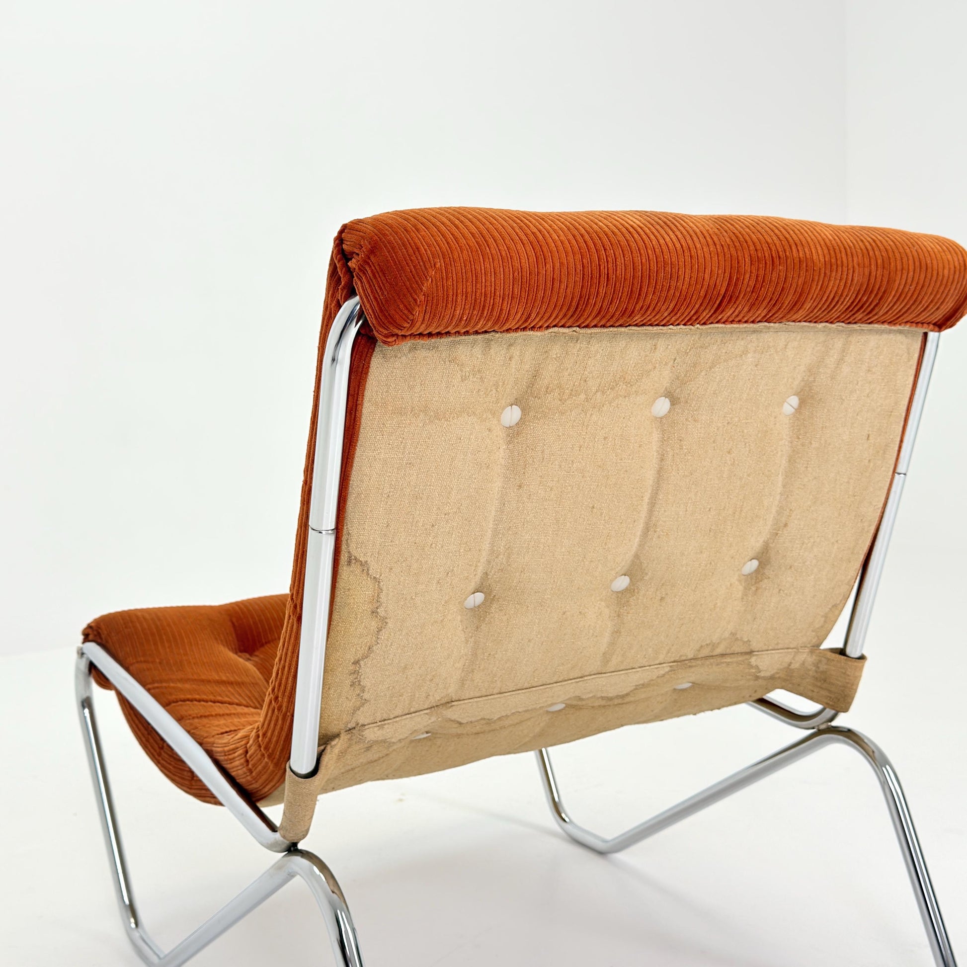 1 of 2 Rare Mid century Lounge chair by EM Möbler Model 600 1970s Sweden