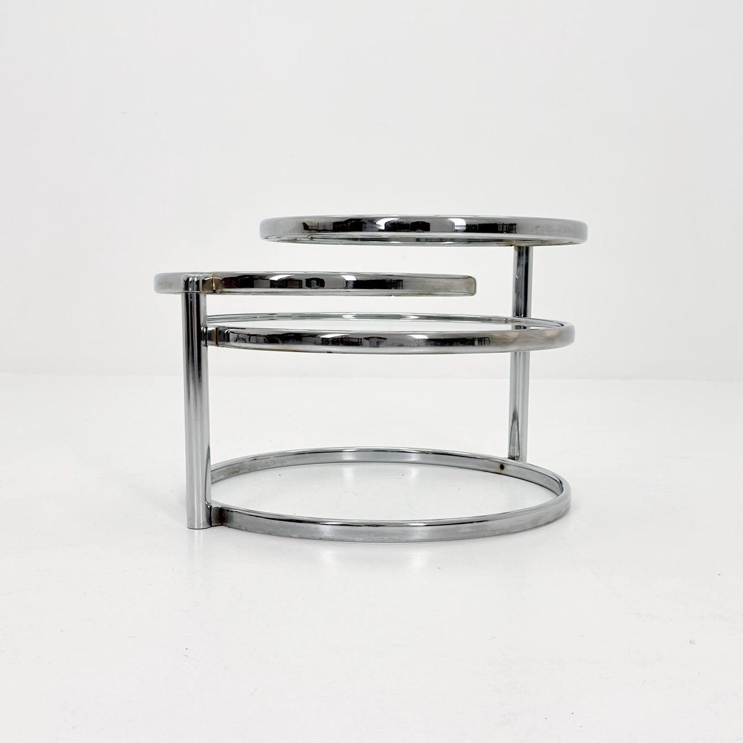 Mid Century coffee table with 3 swivel levels by Milo Baughman Italy 1970s