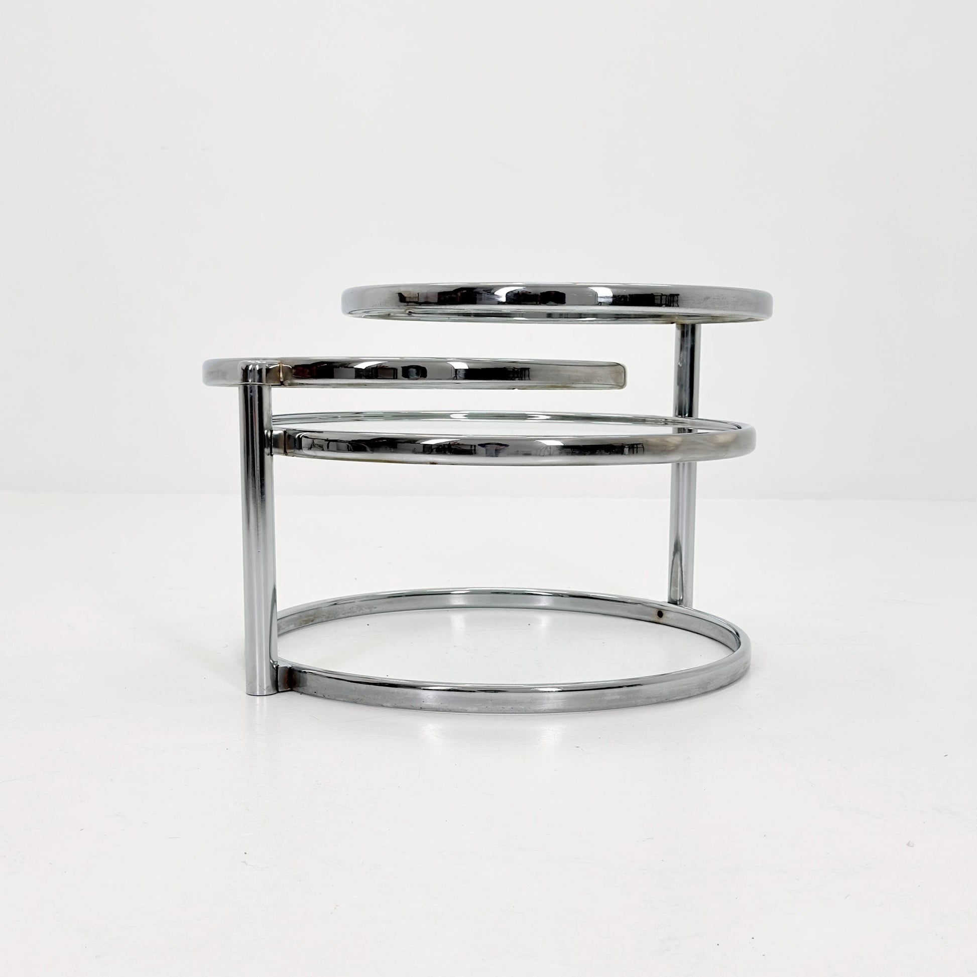 Mid Century coffee table with 3 swivel levels by Milo Baughman Italy 1970s