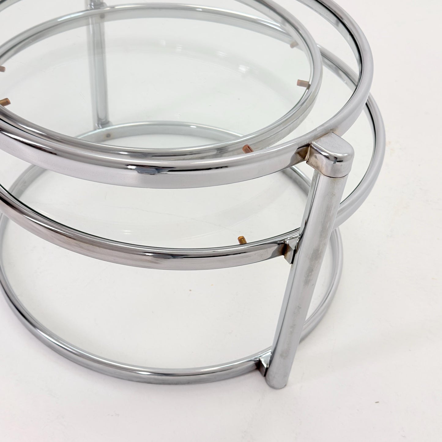 Mid Century coffee table with 3 swivel levels by Milo Baughman Italy 1970s