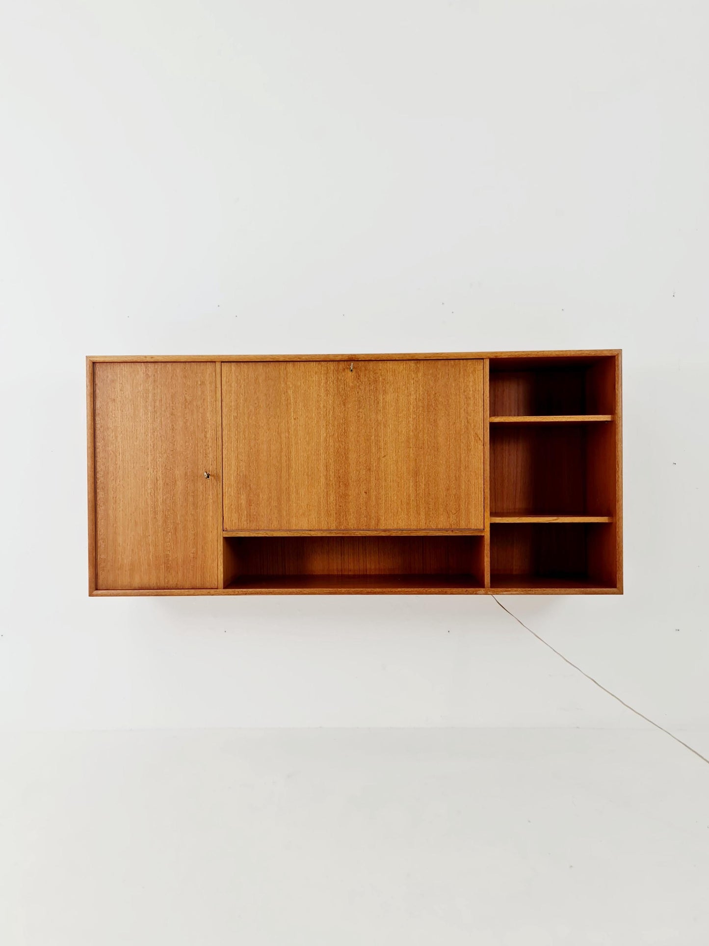 Vintage German teak wall hanging /sideboard /Secretary, desk, By WK Möbel 1960s