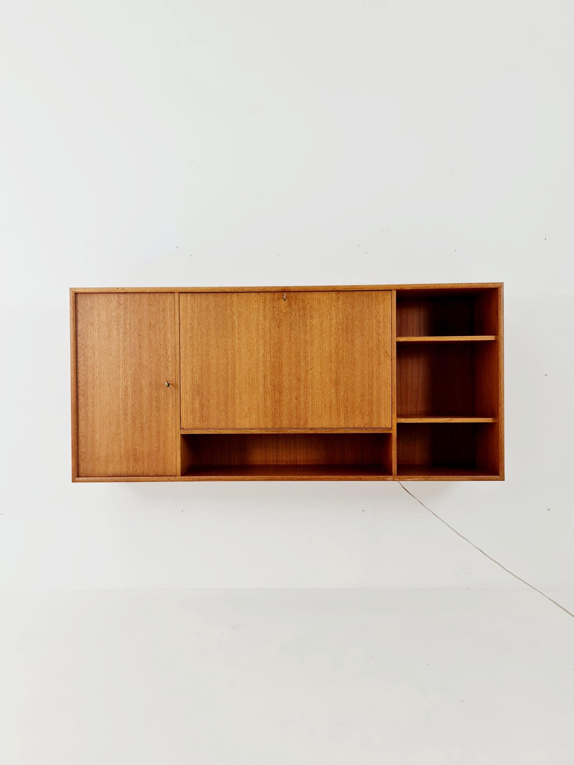 Vintage German teak wall hanging /sideboard /Secretary, desk, By WK Möbel 1960s
