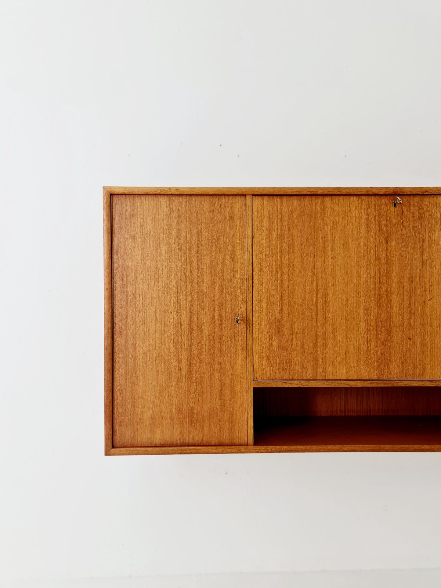 Vintage German teak wall hanging /sideboard /Secretary, desk, By WK Möbel 1960s