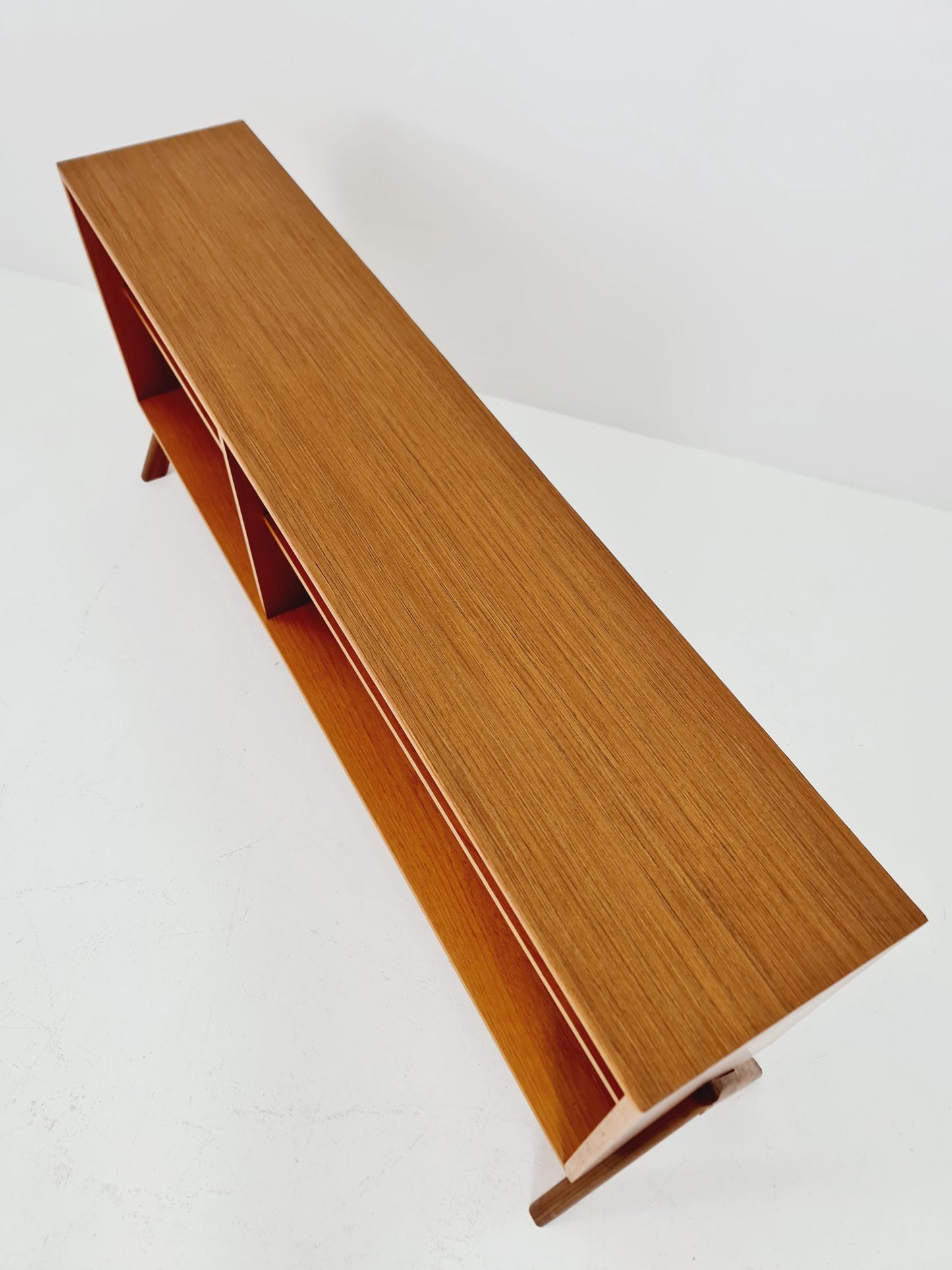 Midcentury vintage teak danish cabinet book case, 1960s