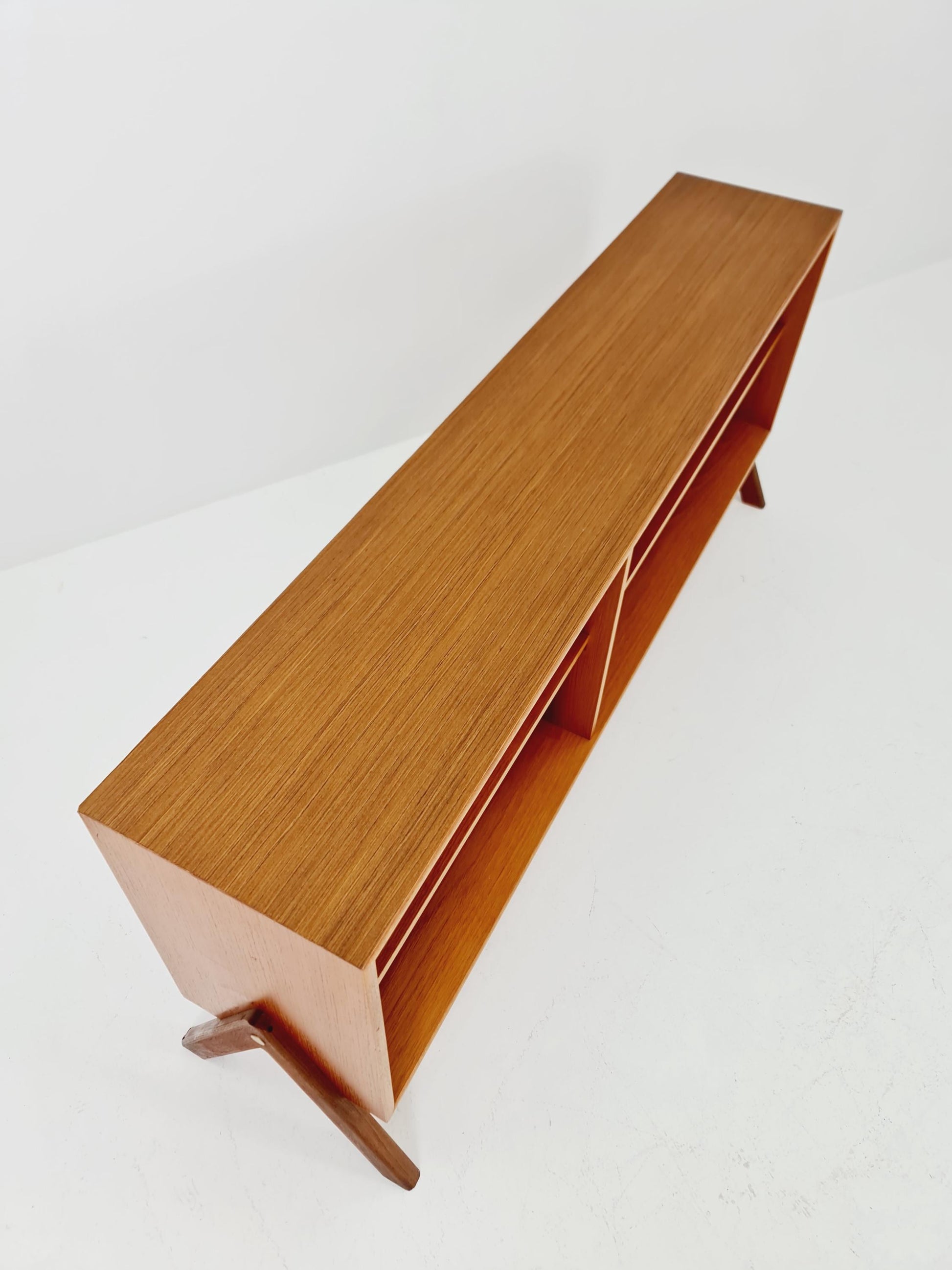 Midcentury vintage teak danish cabinet book case, 1960s