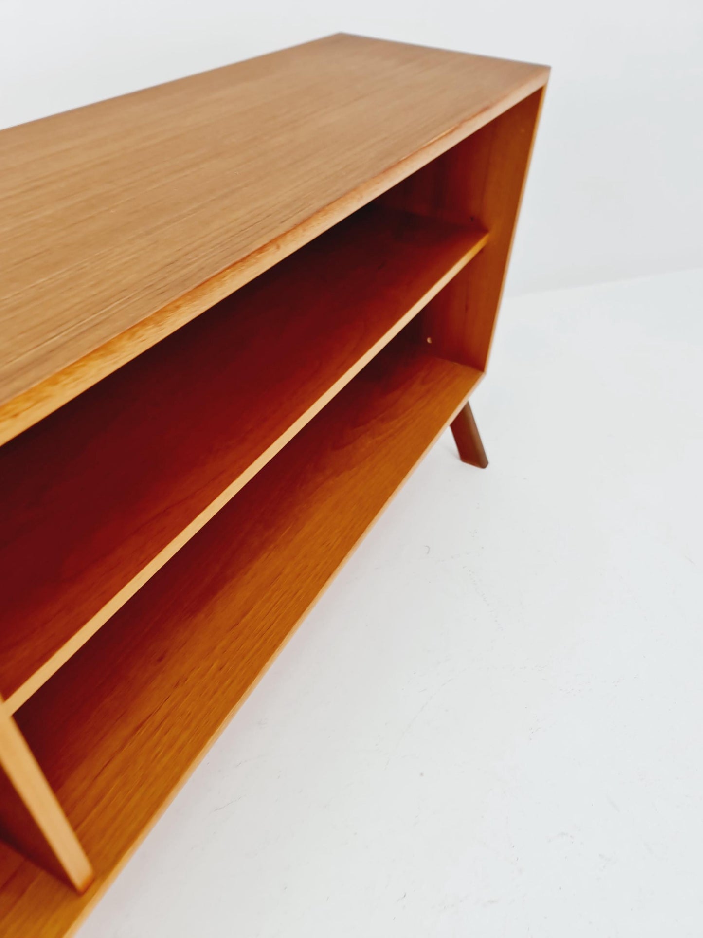 Midcentury vintage teak danish cabinet book case, 1960s