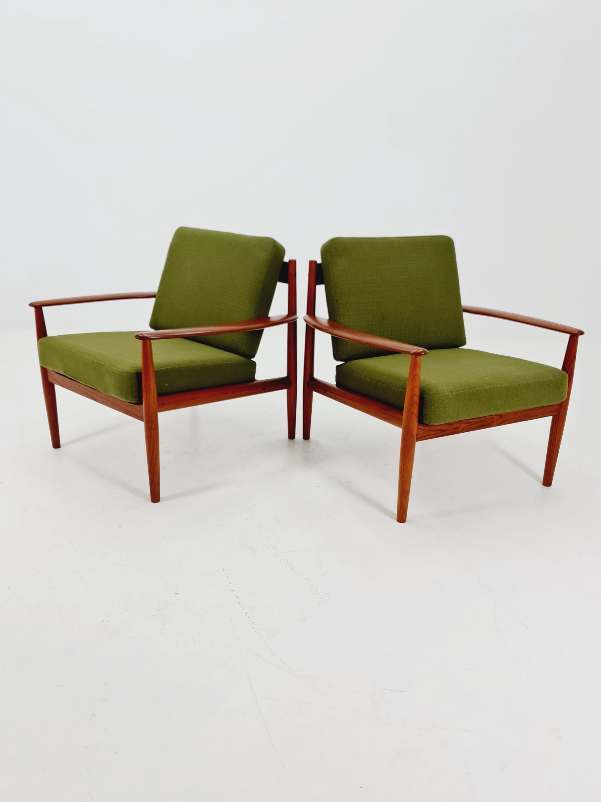 Set of 2 Mid-century Rare Danish teak lounge chair/ Easy chair by Grete Jalk For France &Son , 1960s