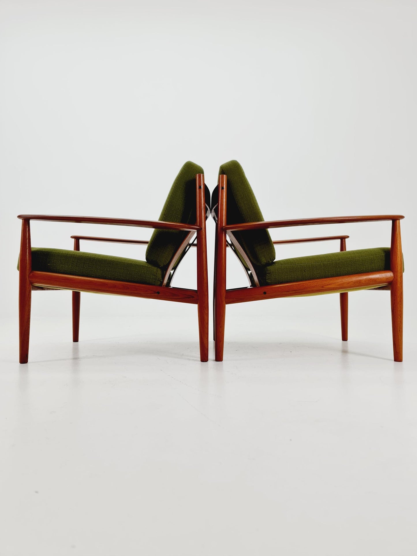 Set of 2 Mid-century Rare Danish teak lounge chair/ Easy chair by Grete Jalk For France &Son , 1960s