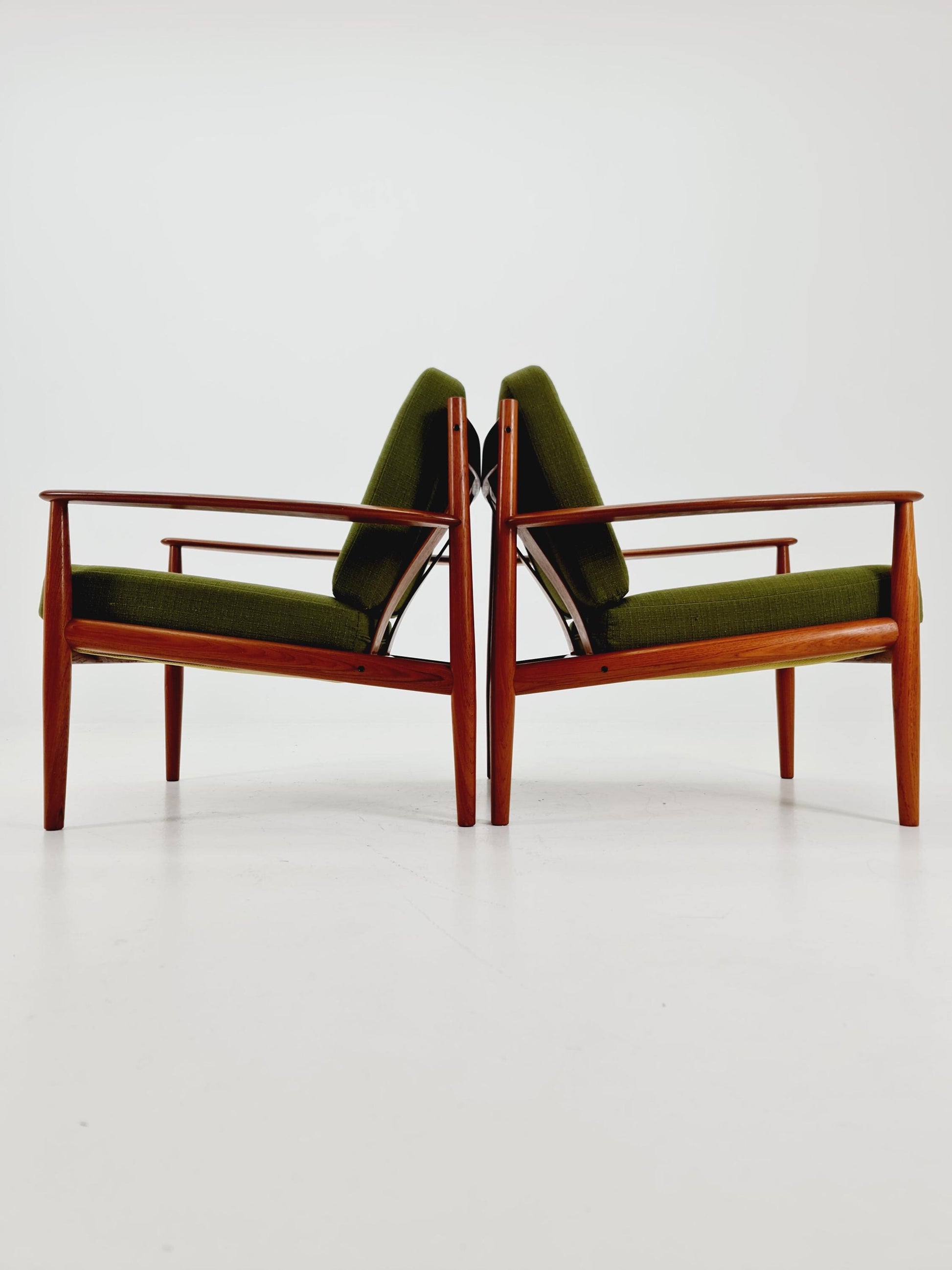 Set of 2 Mid-century Rare Danish teak lounge chair/ Easy chair by Grete Jalk For France &Son , 1960s