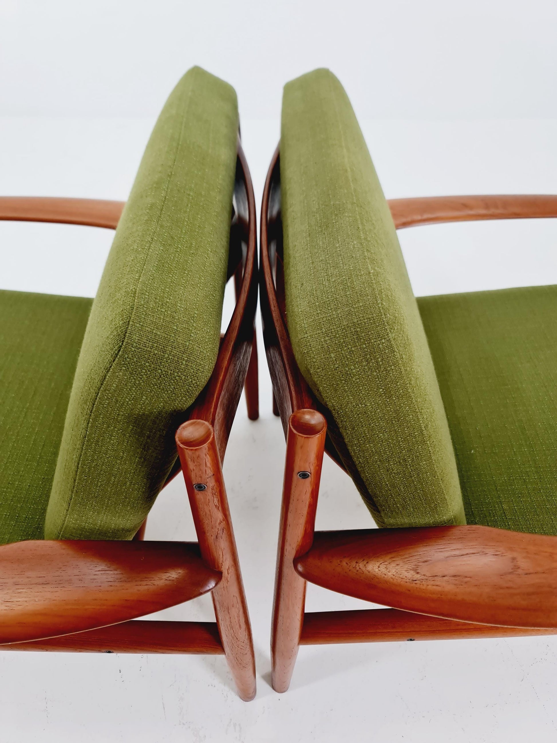 Set of 2 Mid-century Rare Danish teak lounge chair/ Easy chair by Grete Jalk For France &Son , 1960s