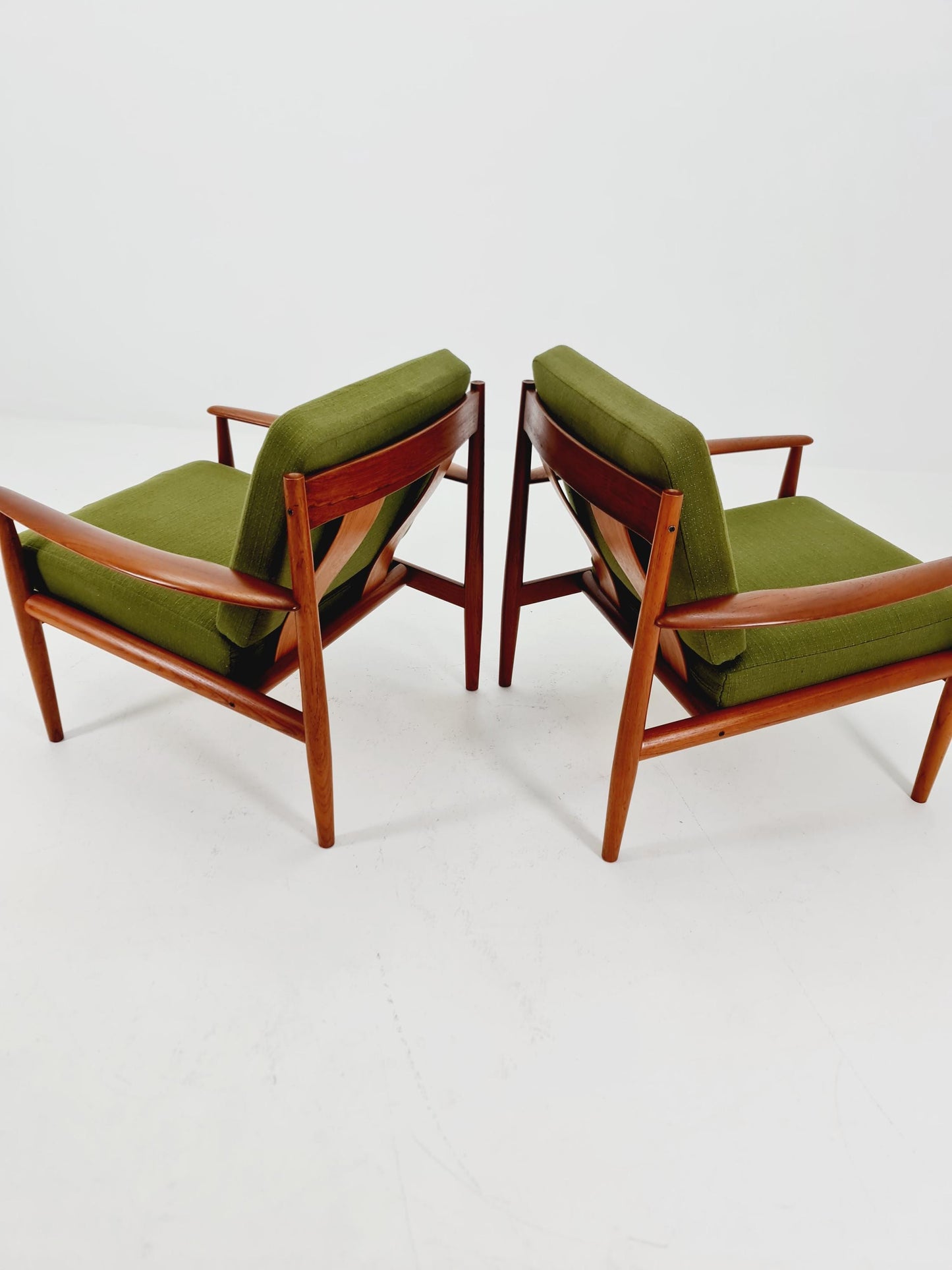 Set of 2 Mid-century Rare Danish teak lounge chair/ Easy chair by Grete Jalk For France &Son , 1960s