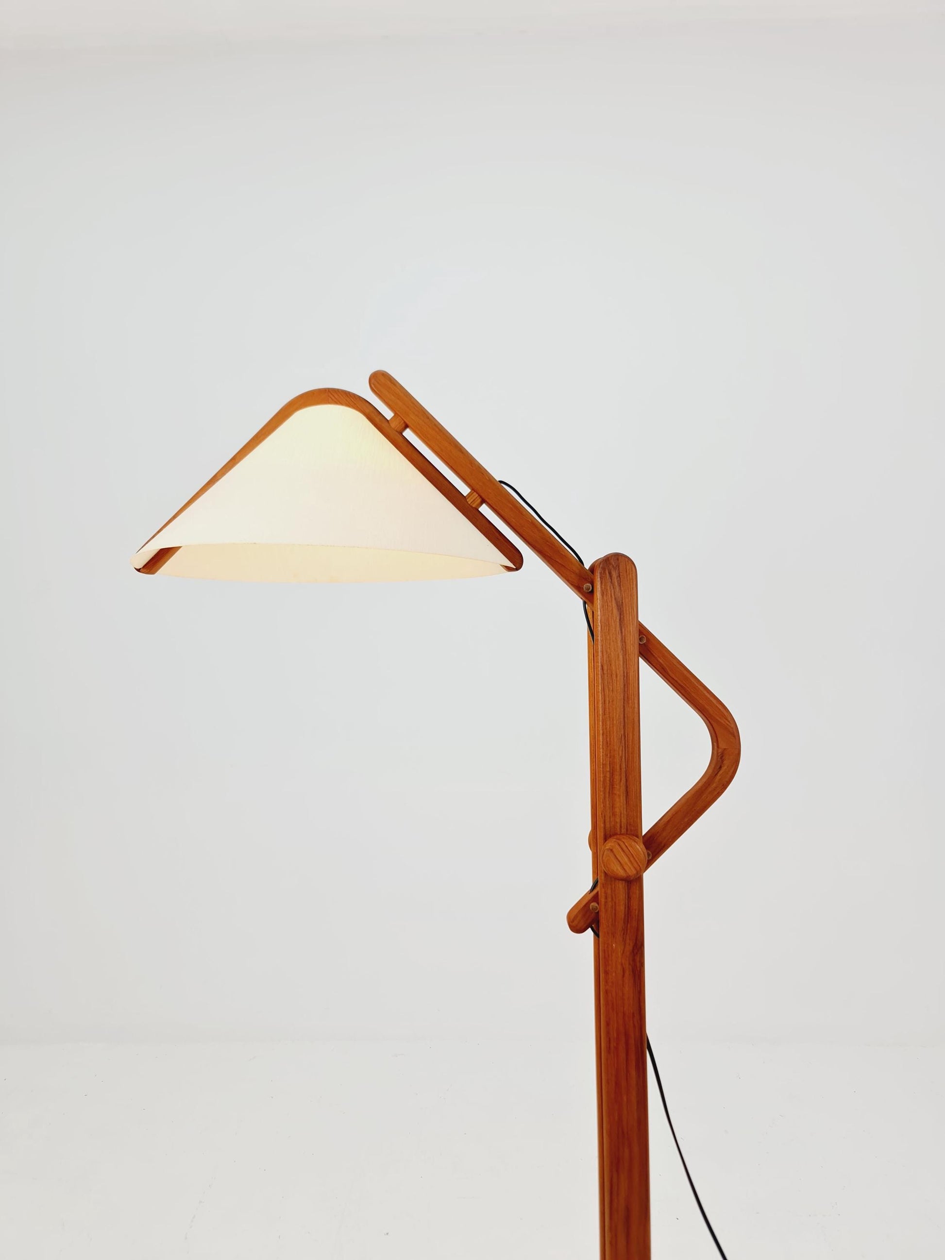 Vintage Danish Teak floor lamp by DOMUS 1970s
