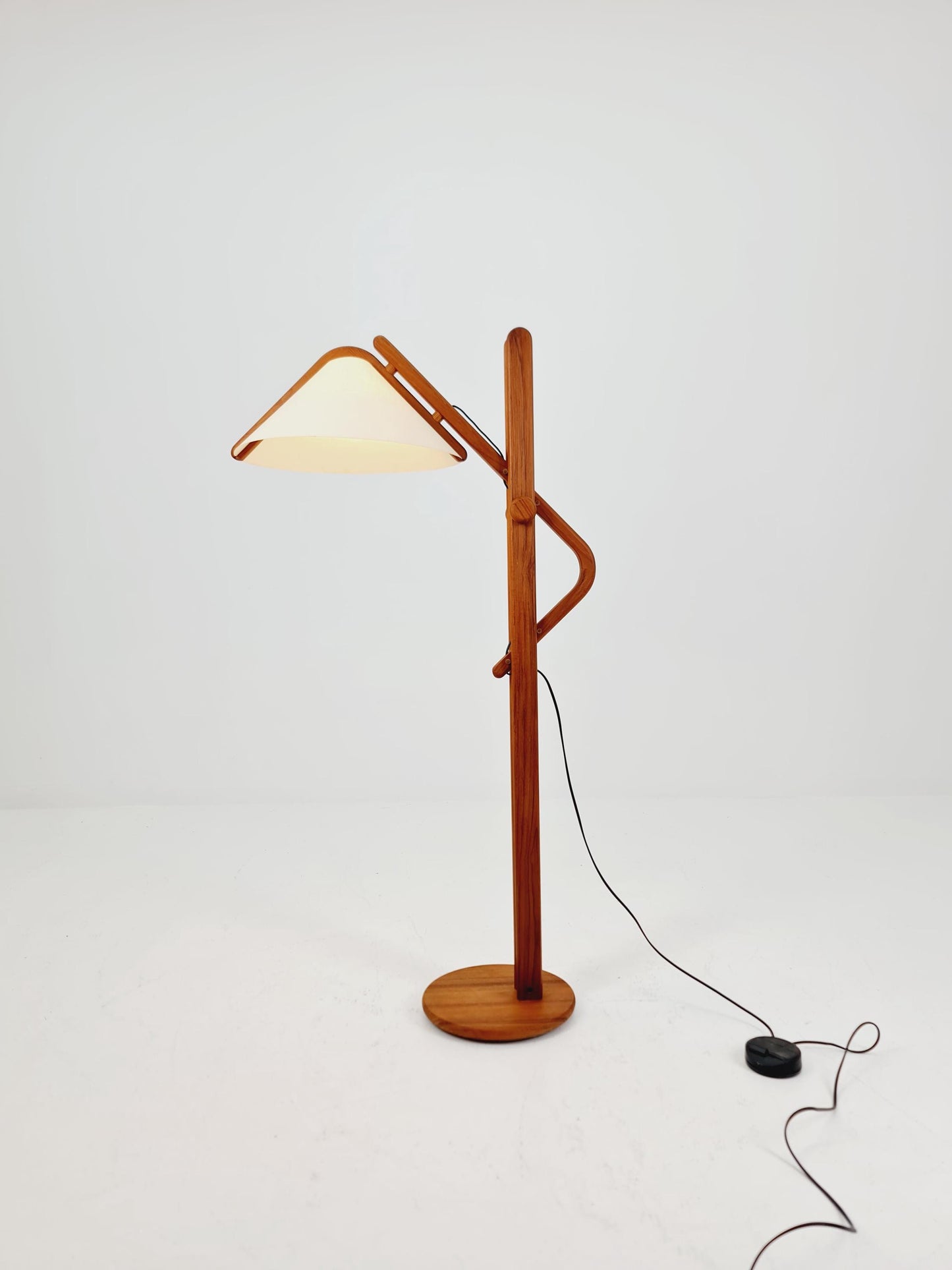 Vintage Danish Teak floor lamp by DOMUS 1970s