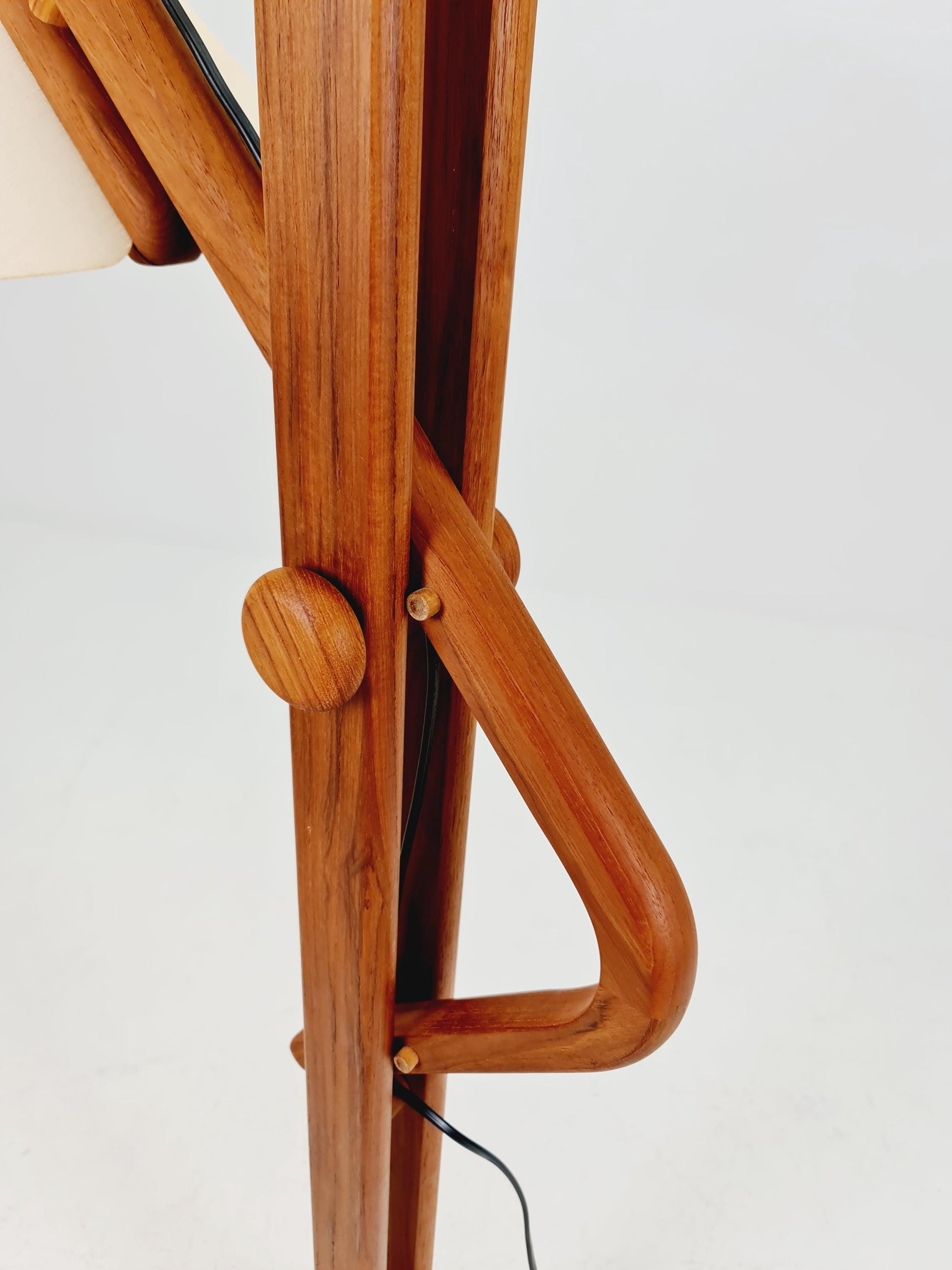 Vintage Danish Teak floor lamp by DOMUS 1970s