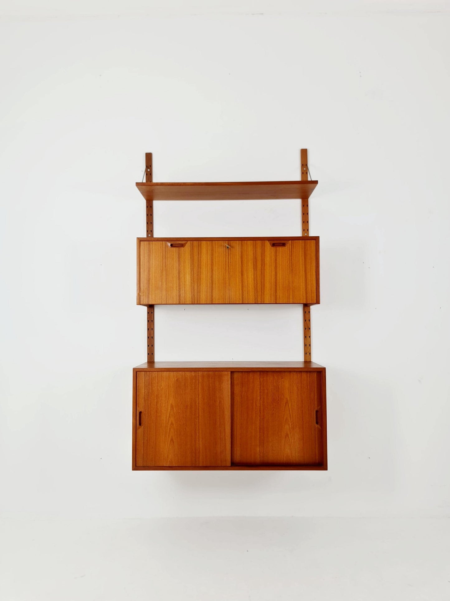 Rare Mid century Danish Teak Wall Unit by Sven Ellekaer For Abert Hansen, Denmark, 1960s