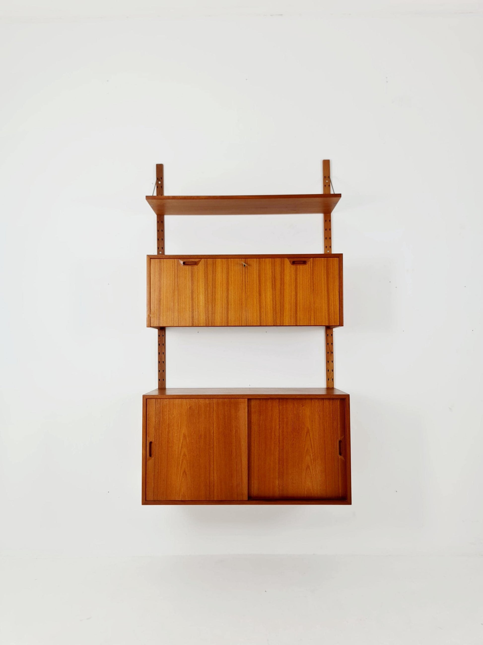 Rare Mid century Danish Teak Wall Unit by Sven Ellekaer For Abert Hansen, Denmark, 1960s