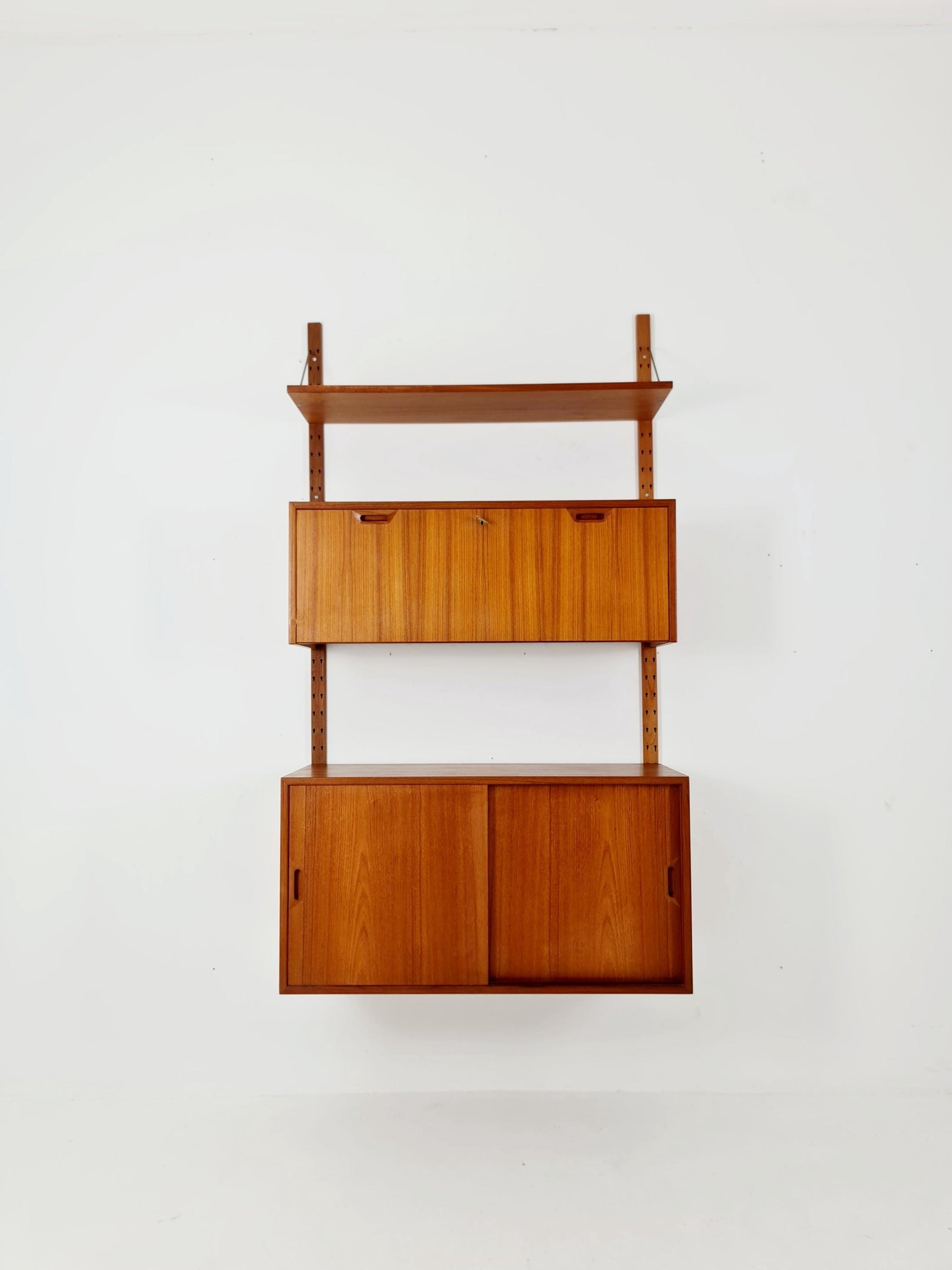 Rare Mid century Danish Teak Wall Unit by Sven Ellekaer For Abert Hansen, Denmark, 1960s