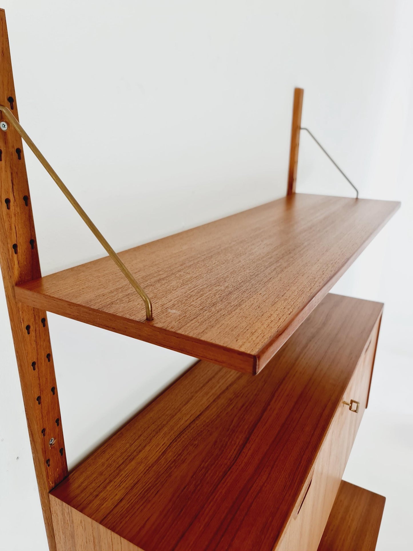 Rare Mid century Danish Teak Wall Unit by Sven Ellekaer For Abert Hansen, Denmark, 1960s