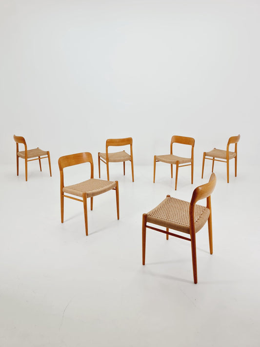 MidCentury Danish Oak Dining Chairs Niels O.Moller, 1960s,Set of 6
