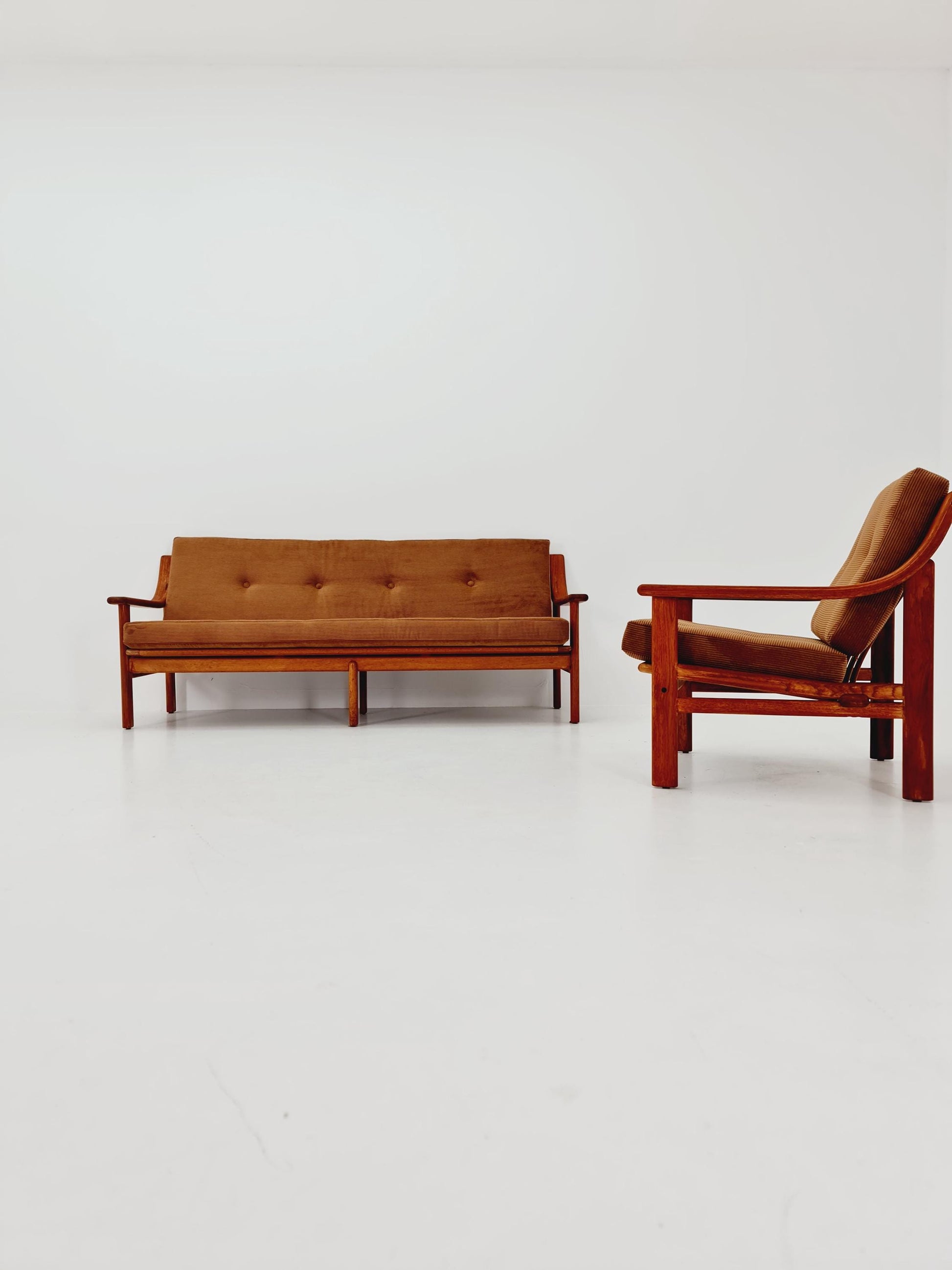 Mid-century Rare Danish teak lounge sofa 3 -Seater ,By Silkborg 1970s